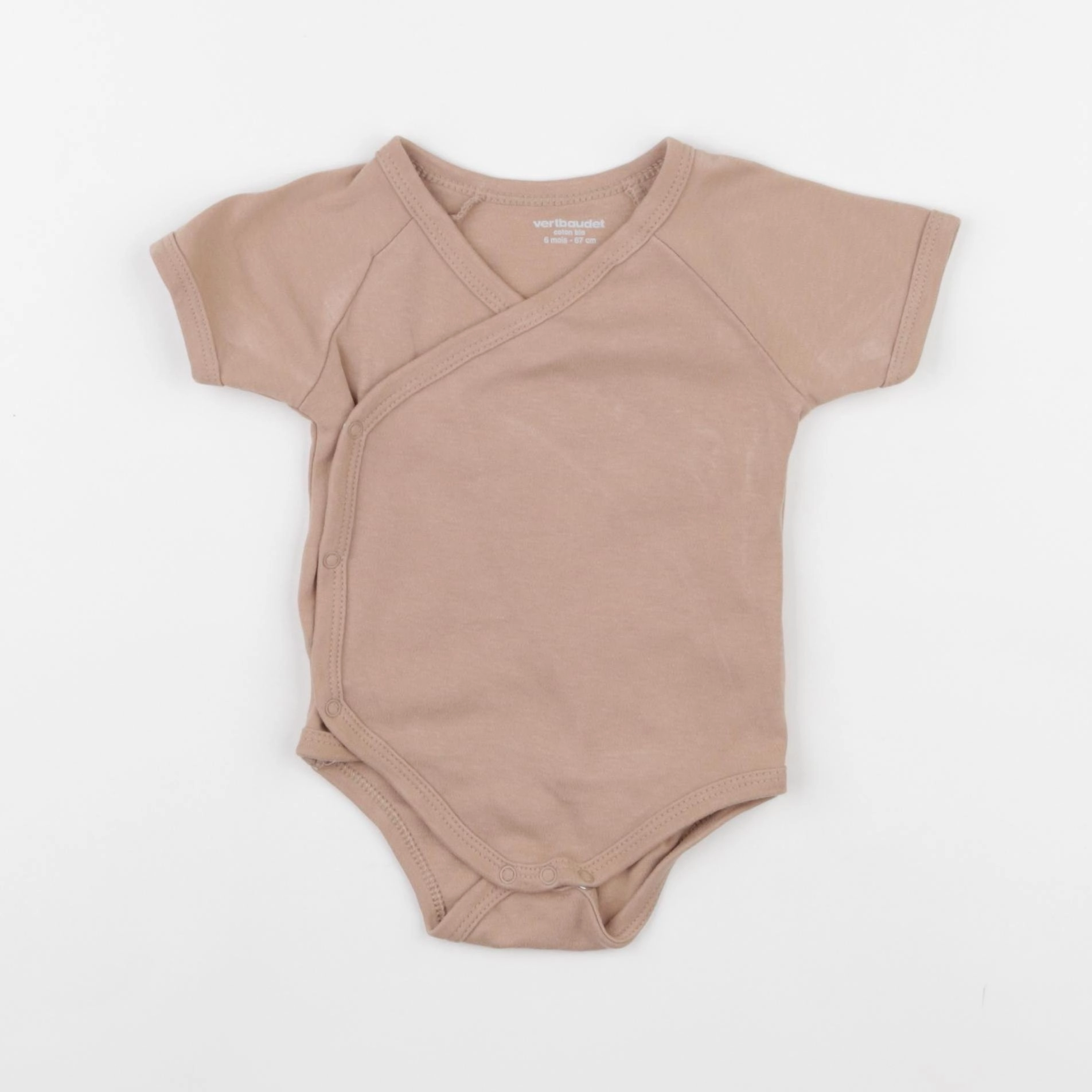 Vertbaudet - body beige - 6 mois