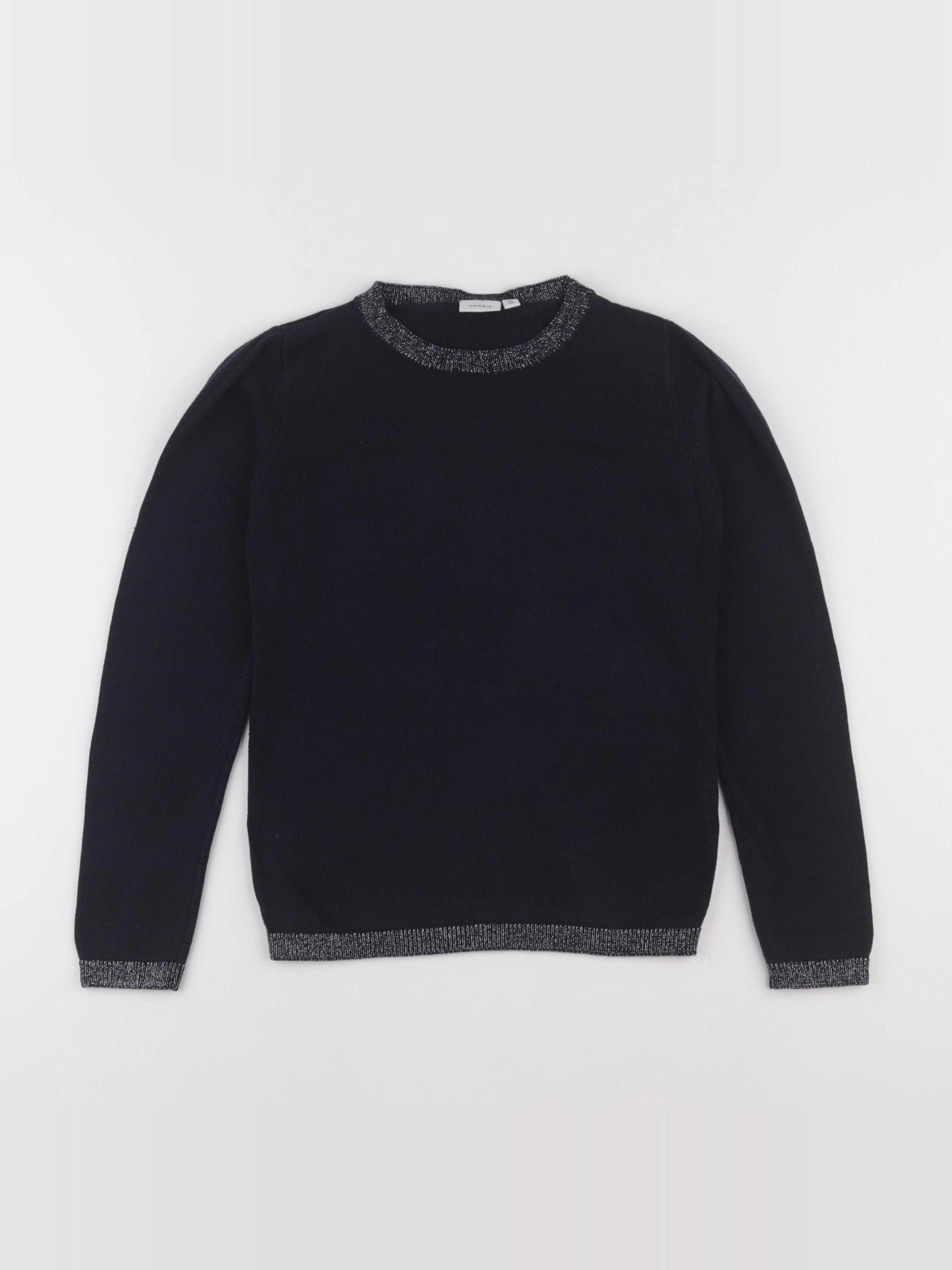 Name it - pull bleu, argent - 7/8 ans