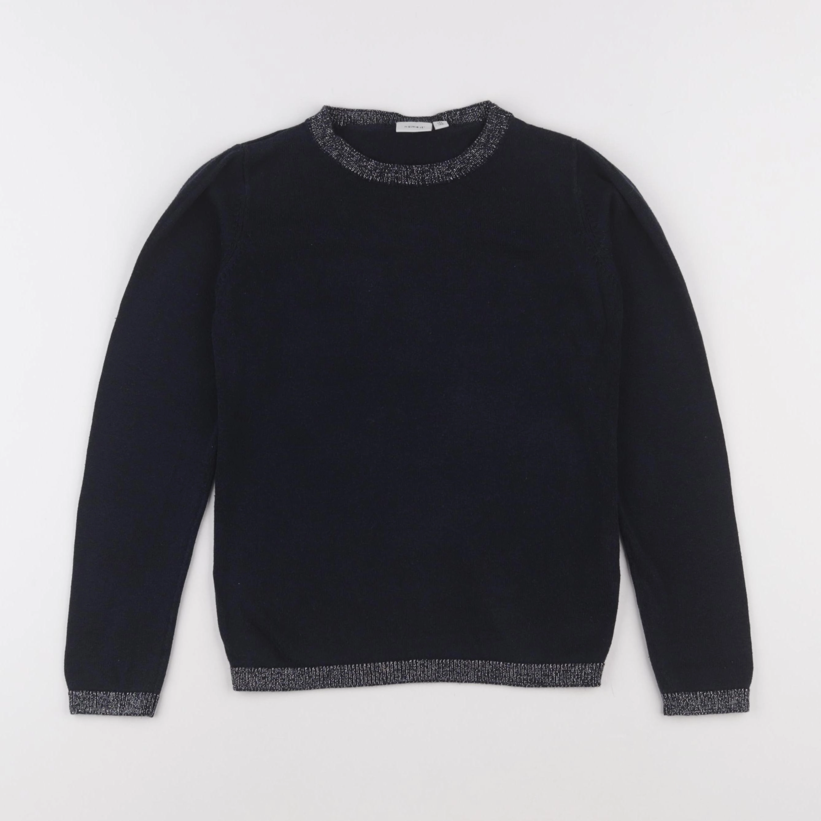 Name it - pull bleu, argent - 7/8 ans