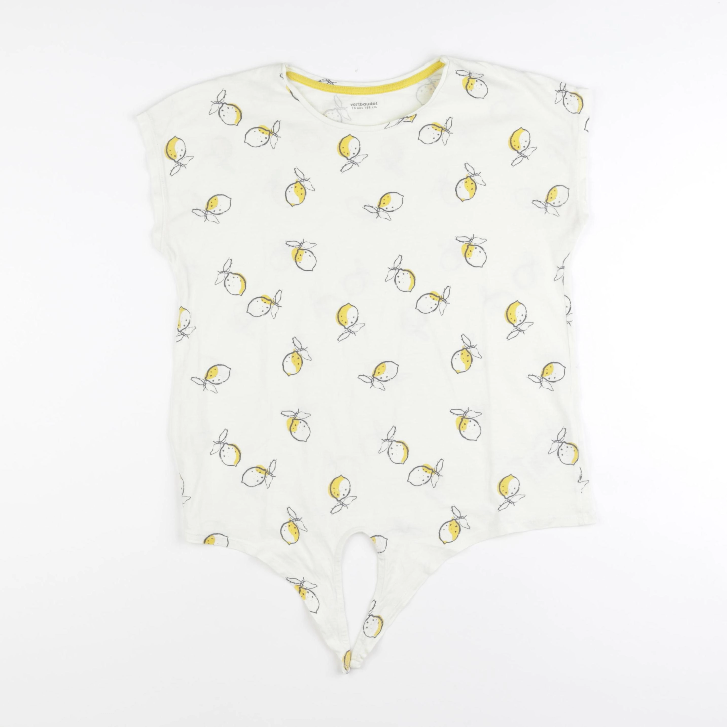 Vertbaudet - tee-shirt jaune - 14 ans