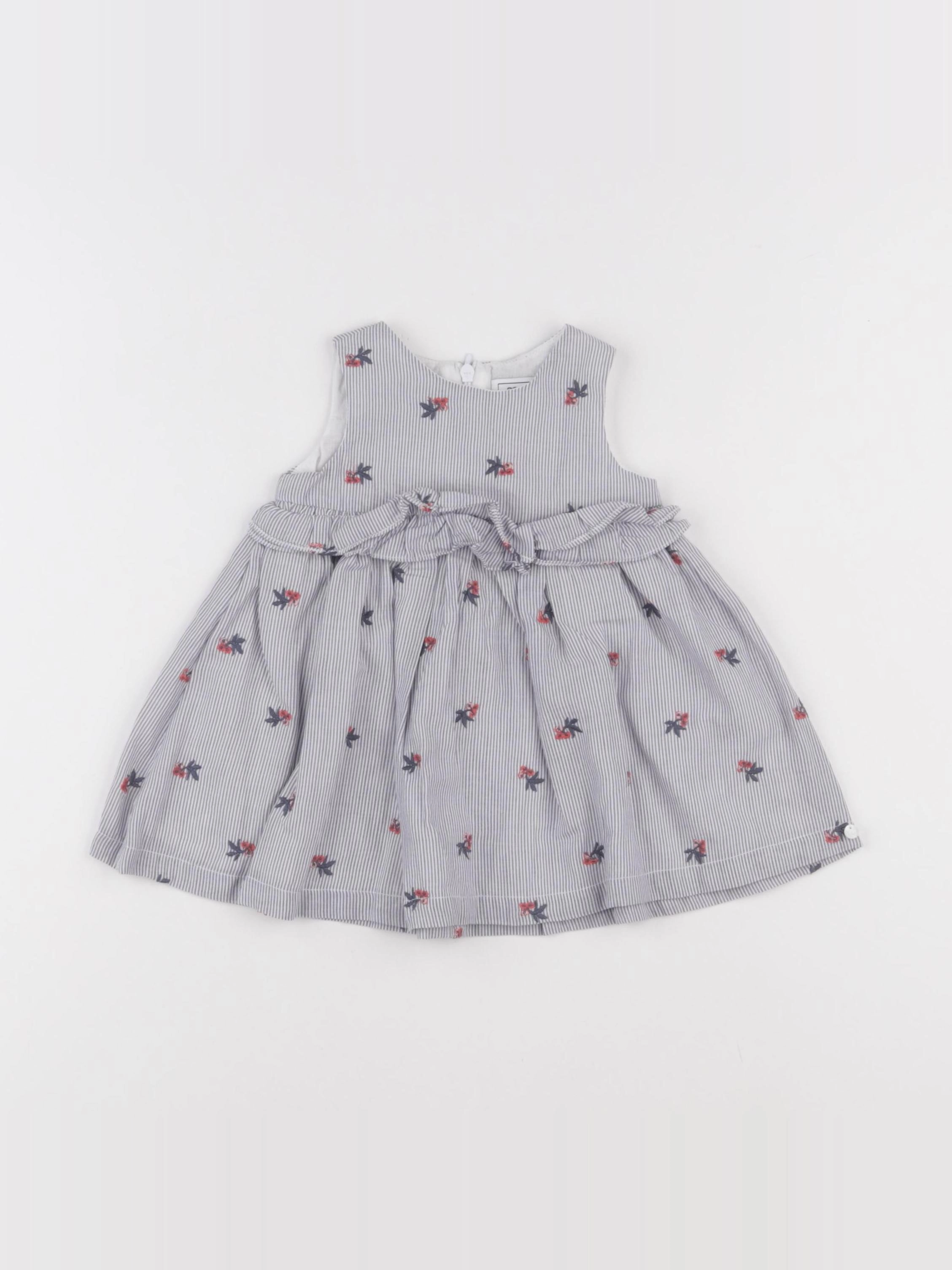 Tartine & Chocolat - robe blanc, bleu - 6 mois