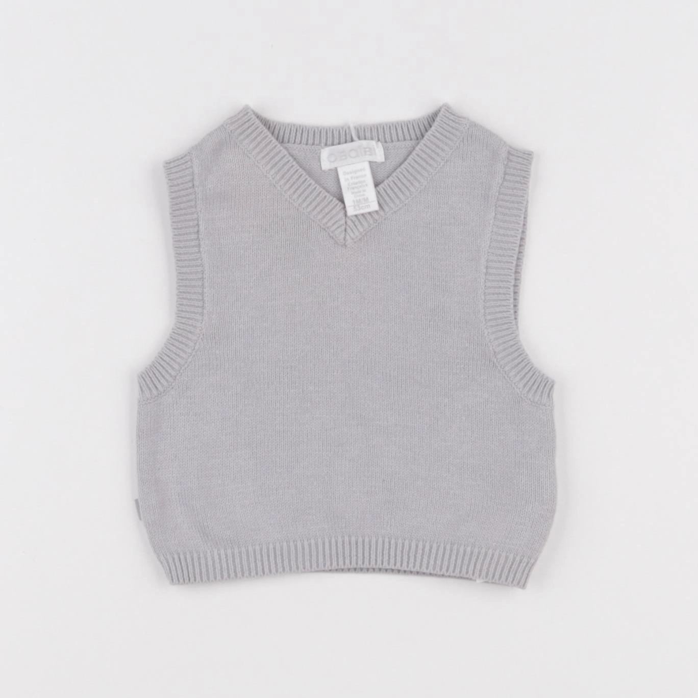 Obaïbi - pull gris - 1 mois