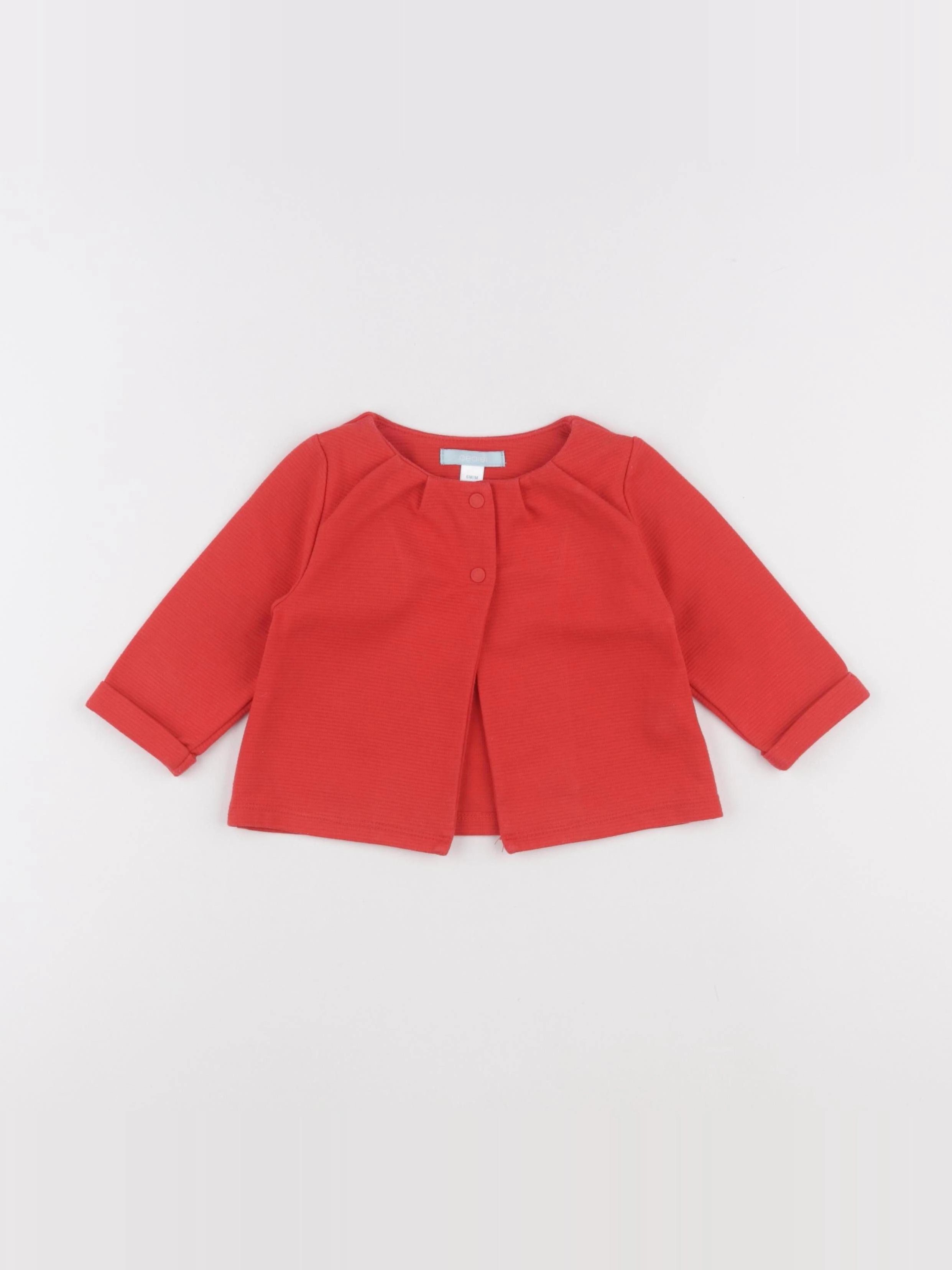 Obaïbi - gilet rouge - 6 mois