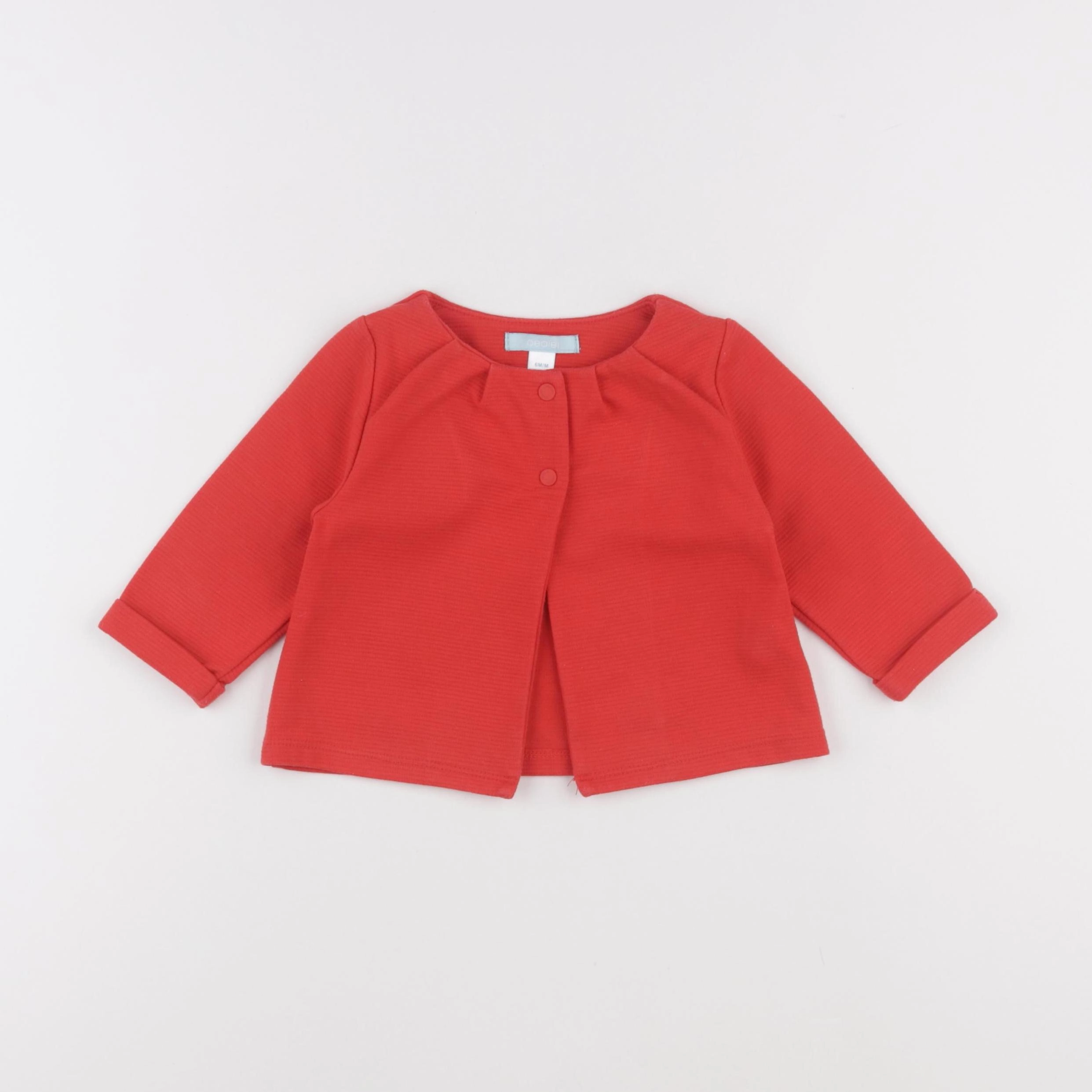 Obaïbi - gilet rouge - 6 mois