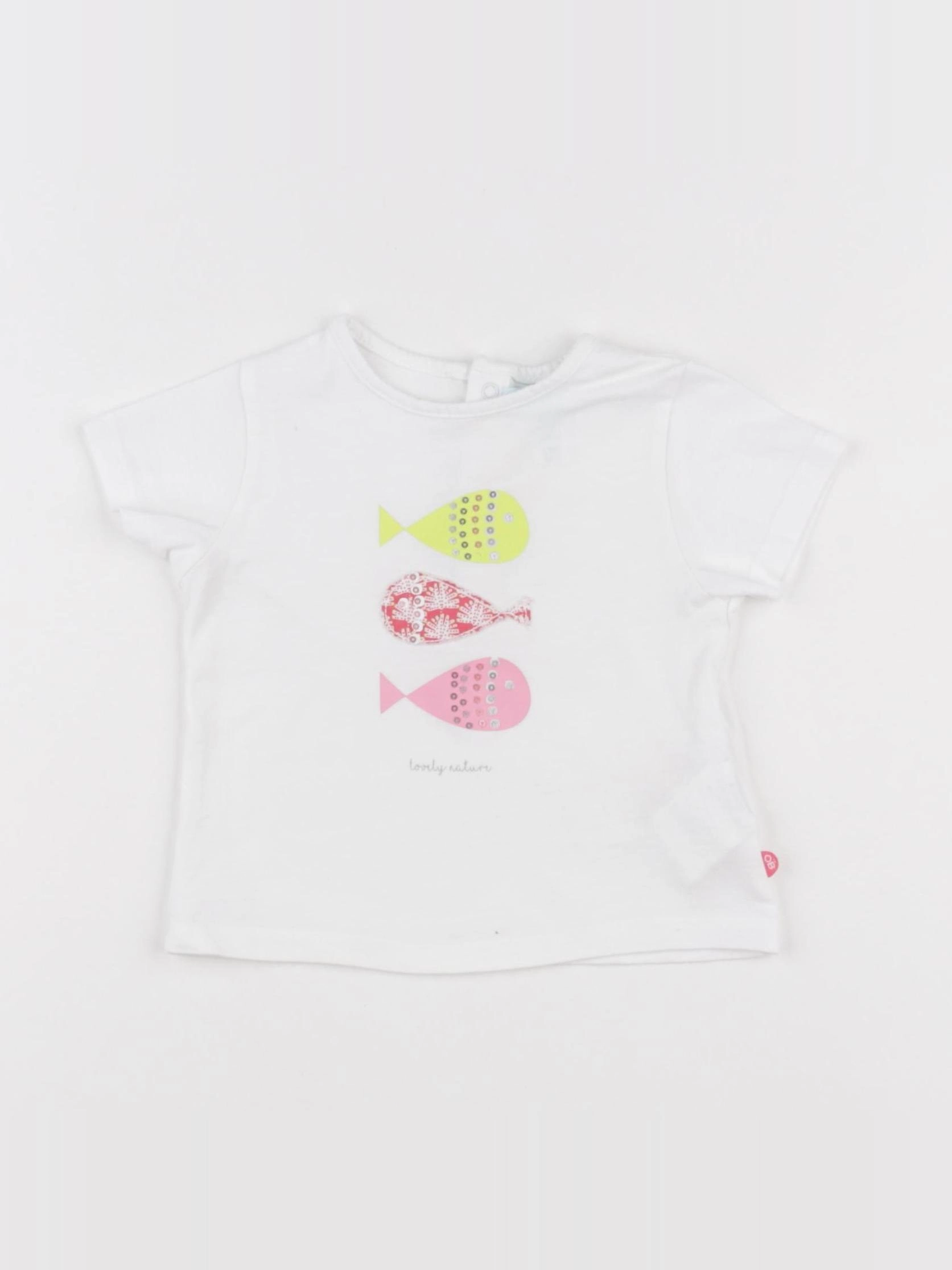 Obaïbi - tee-shirt blanc - 6 mois