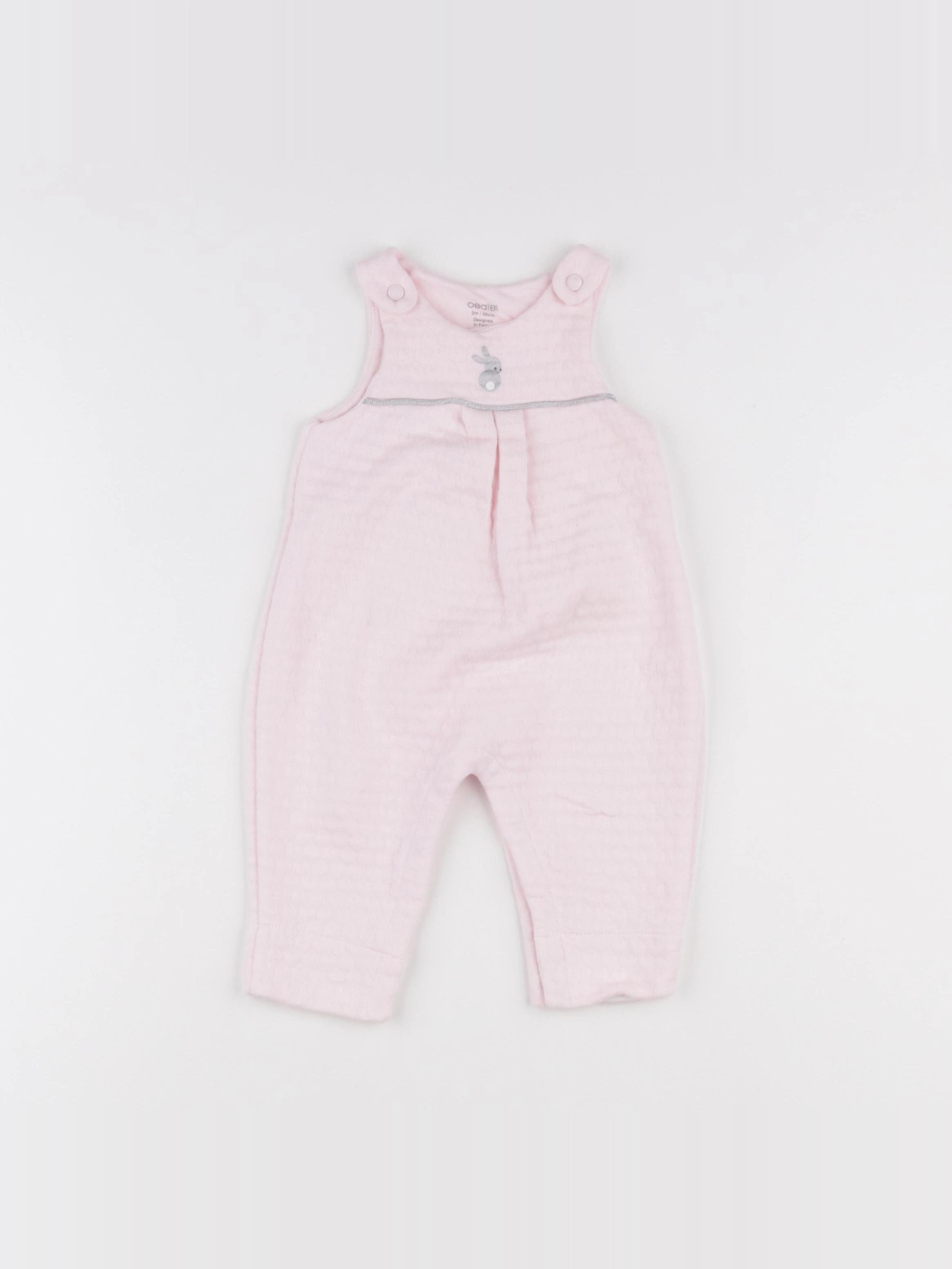 Obaïbi - salopette rose - 3 mois