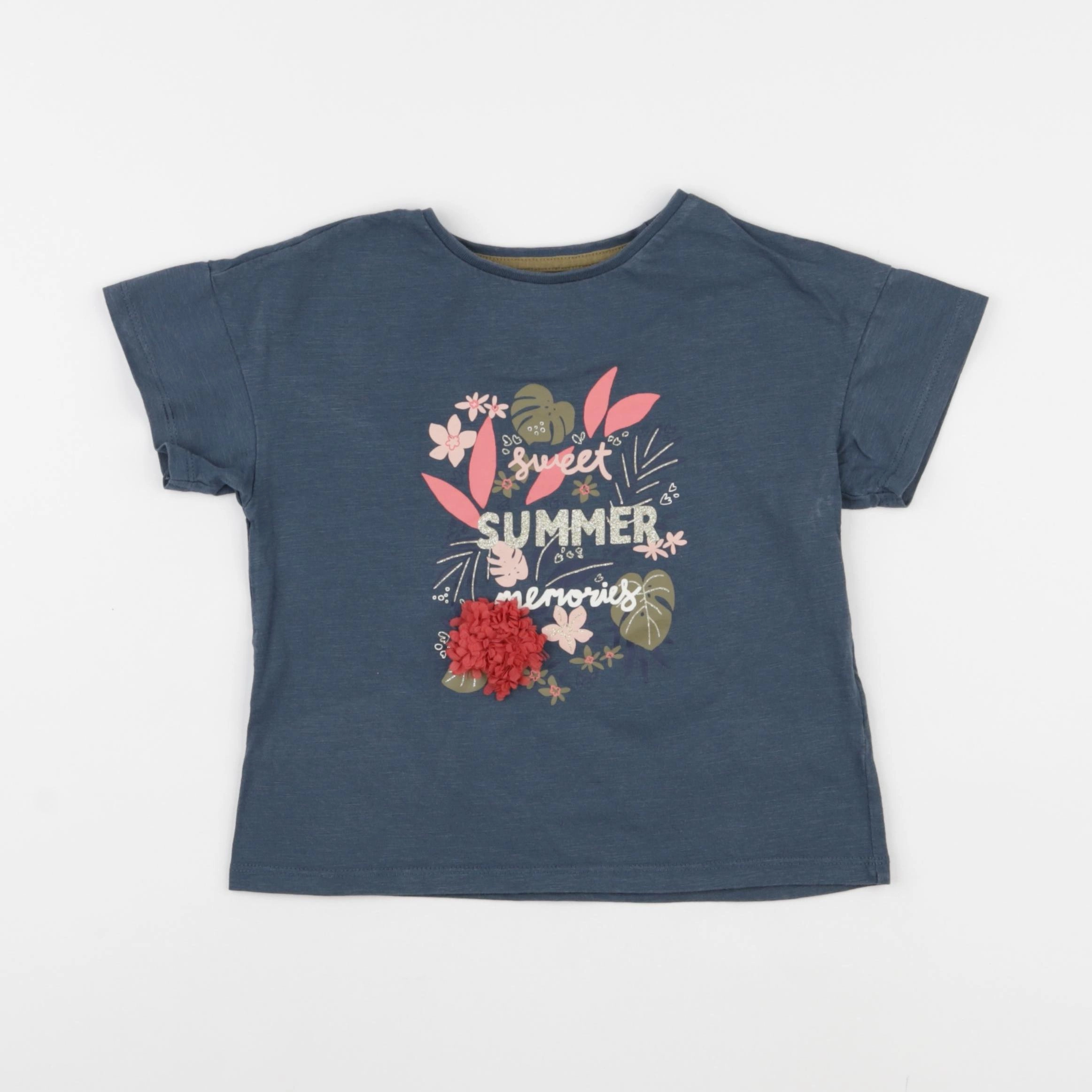 Vertbaudet - tee-shirt bleu - 4 ans