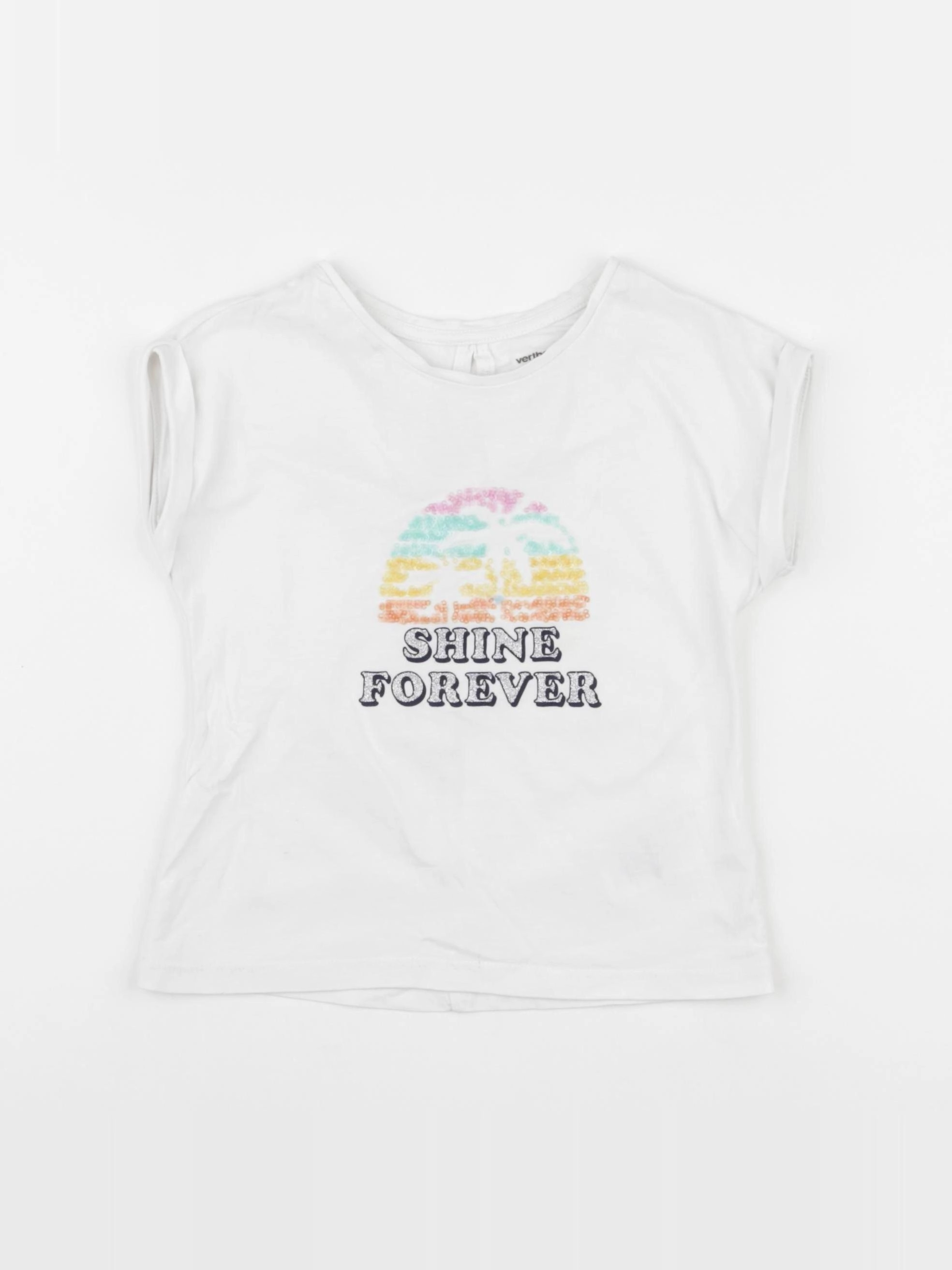 Vertbaudet - tee-shirt blanc - 4 ans