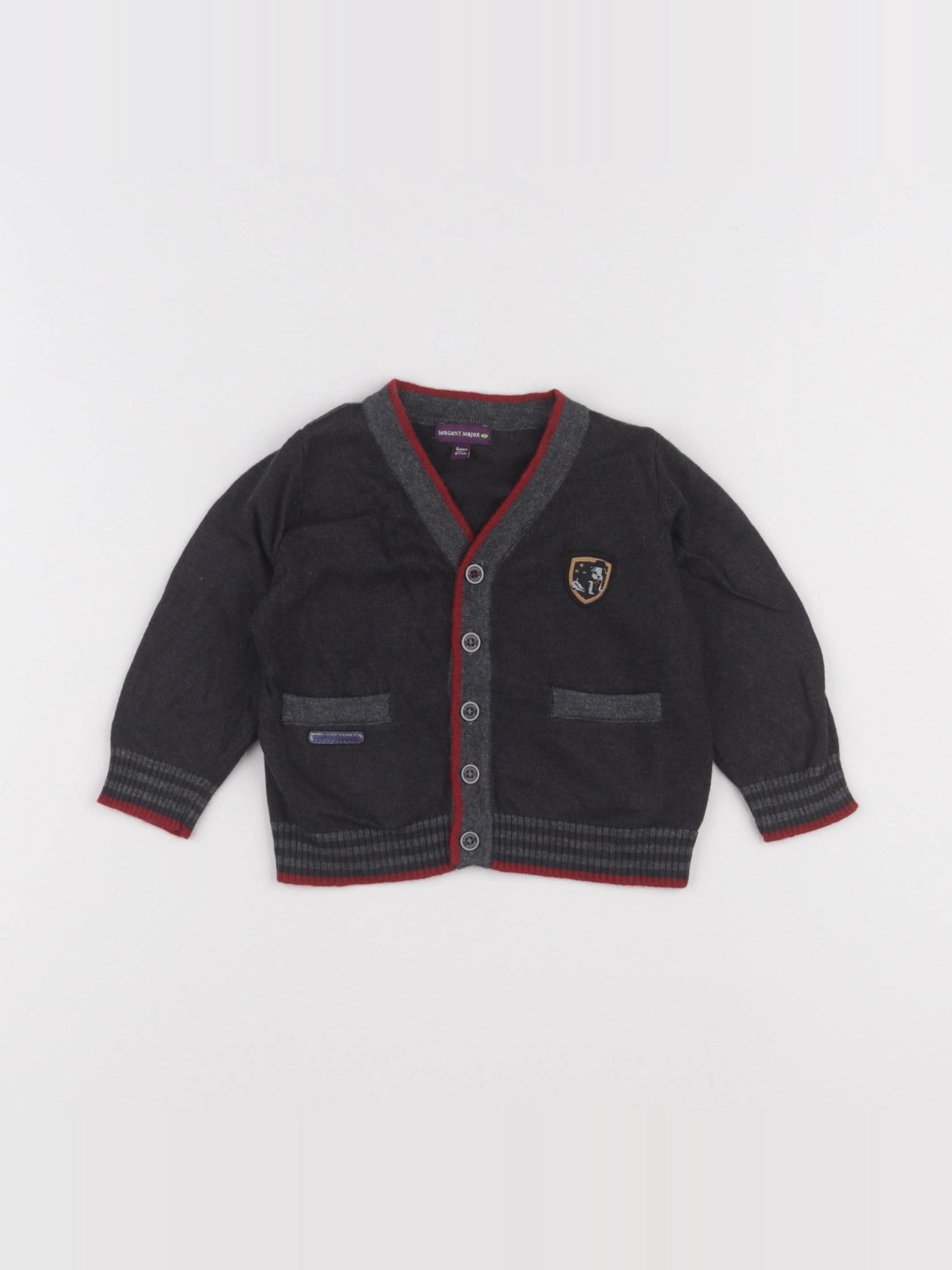 Sergent Major - gilet gris - 6 mois