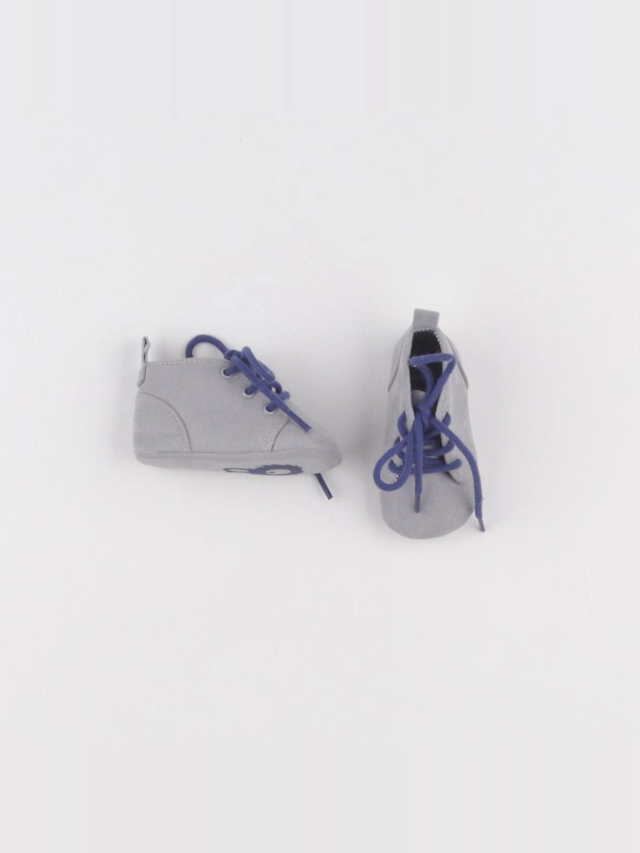 Obaïbi - chaussons gris - 1/6 mois