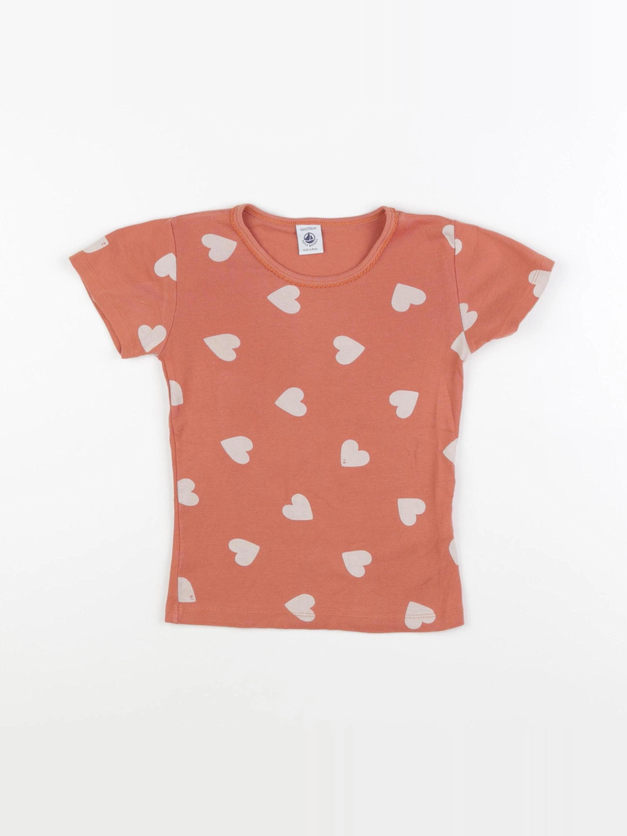 Petit Bateau - maillot de corps orange - 6 ans