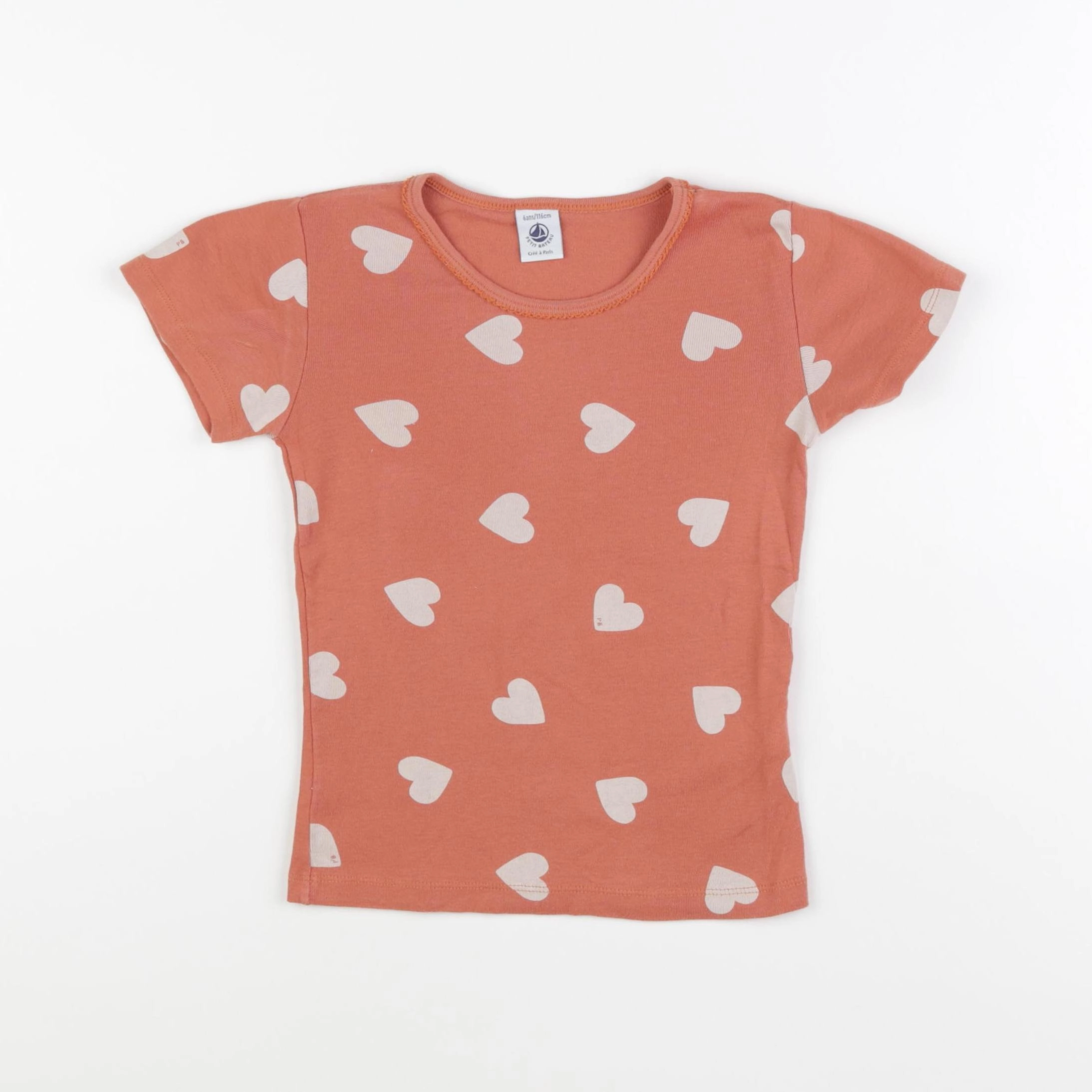 Petit Bateau - maillot de corps orange - 6 ans