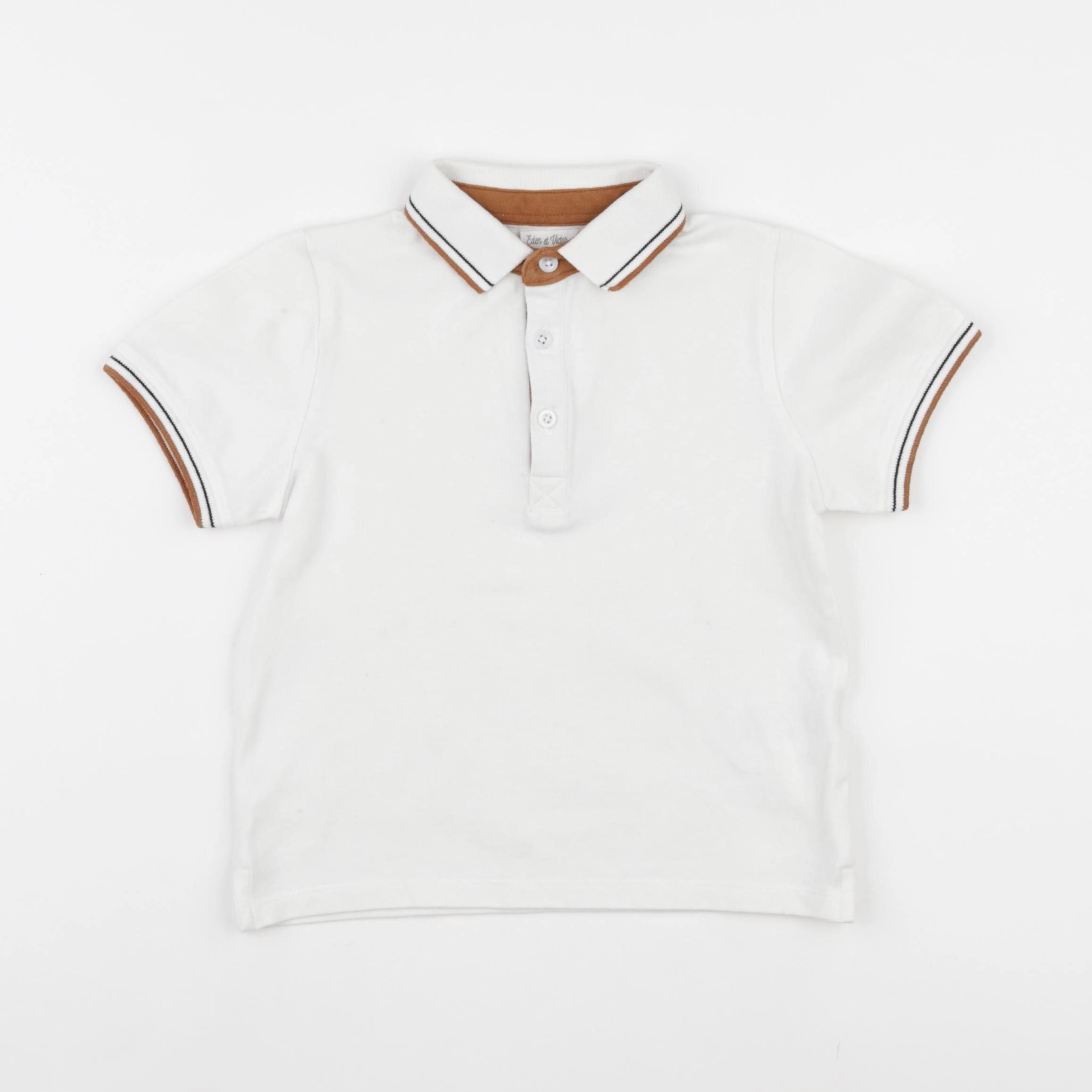 Eden & Victor - polo blanc - 4 ans