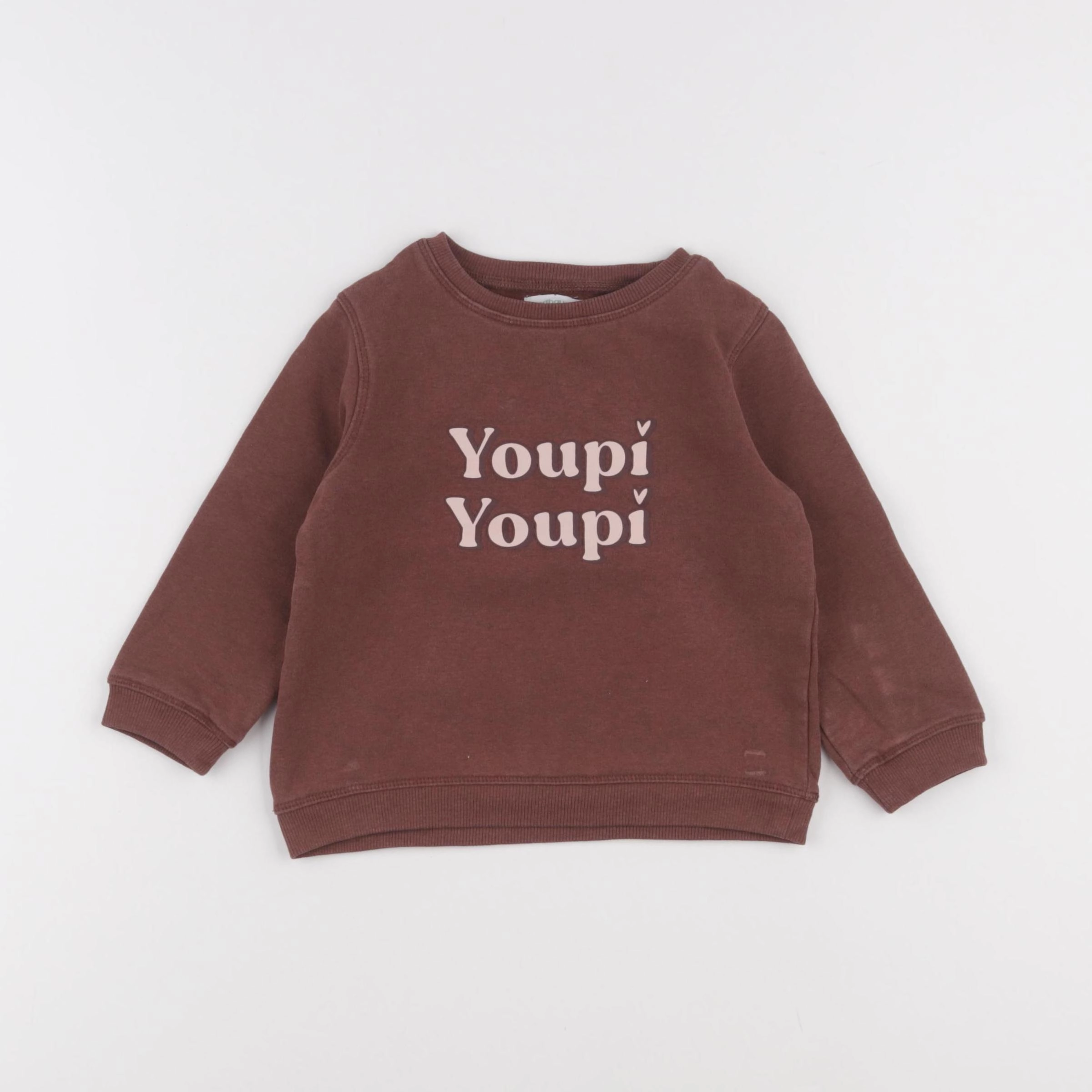 Vertbaudet - sweat marron - 2 ans