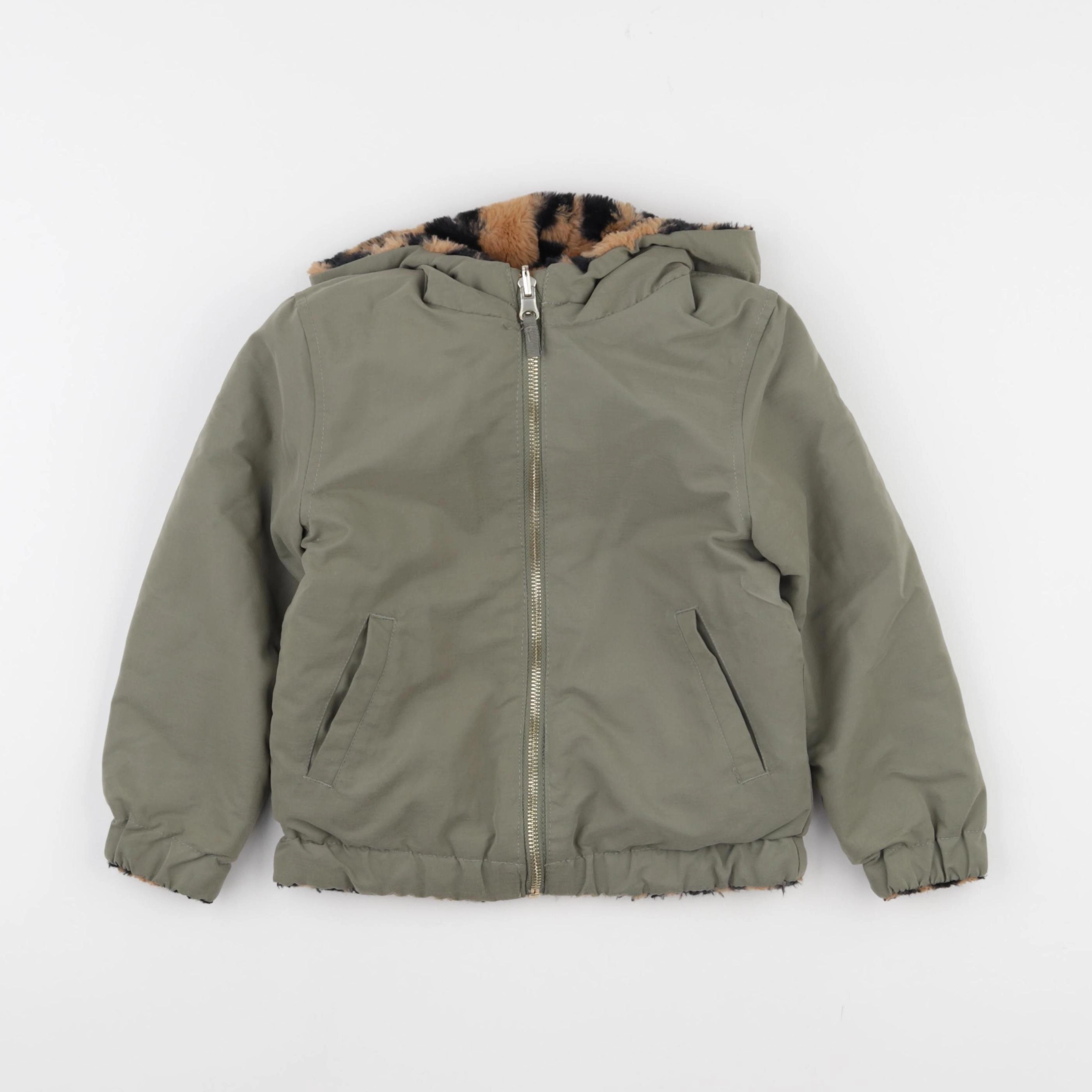 Tape à l'oeil - manteau réversible vert - 4/5 ans