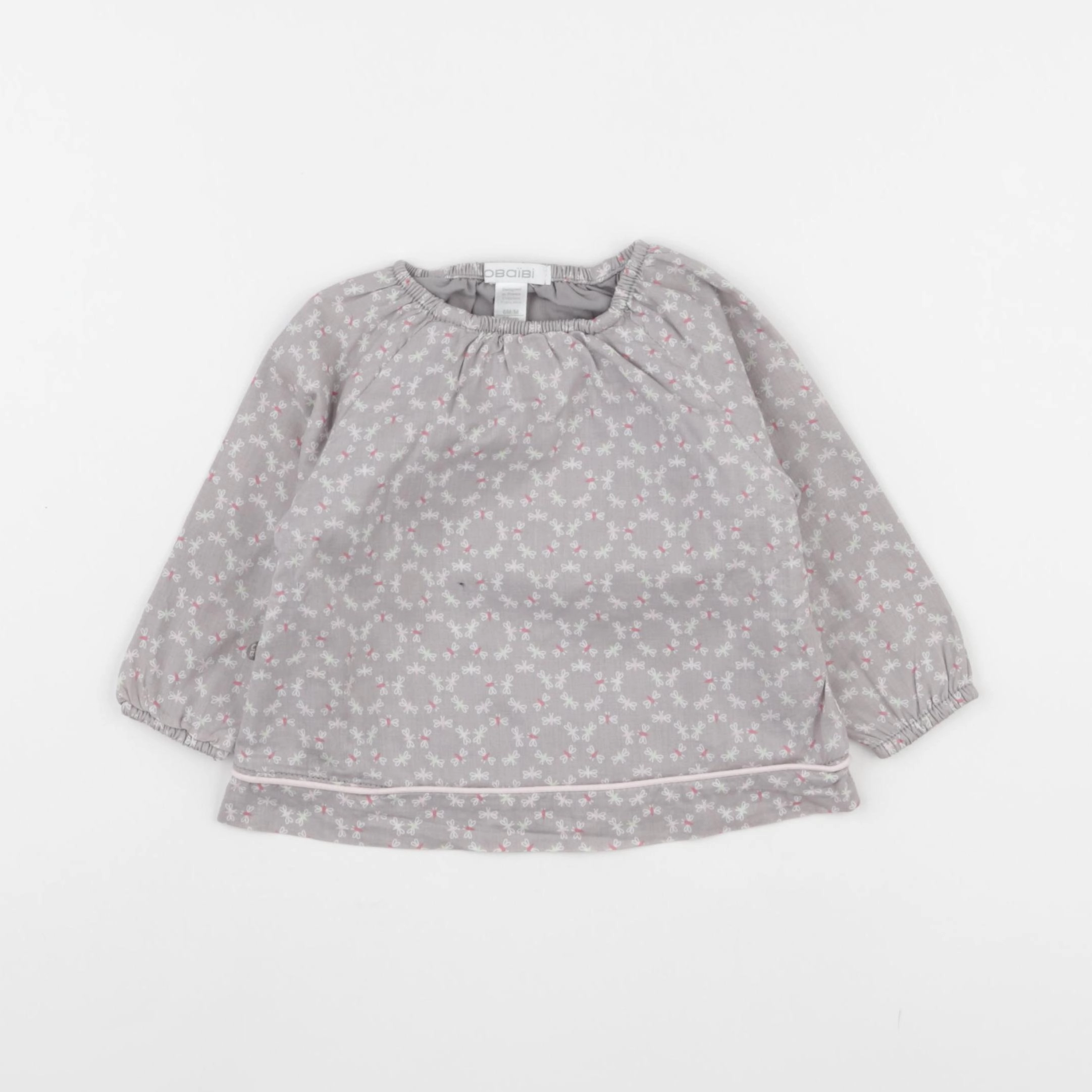 Obaïbi - blouse gris - 6 mois