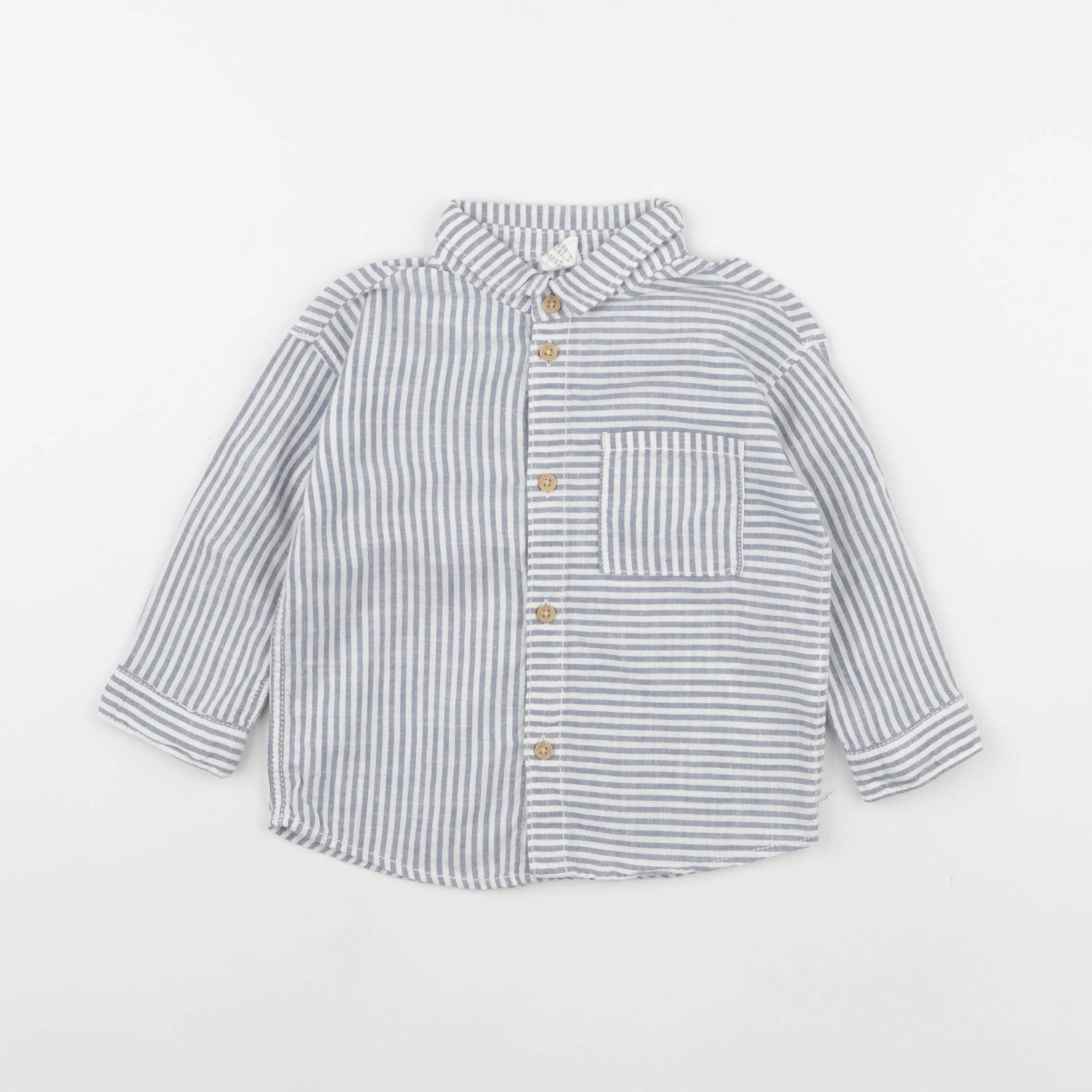 H&M - chemise bleu - 9/12 mois