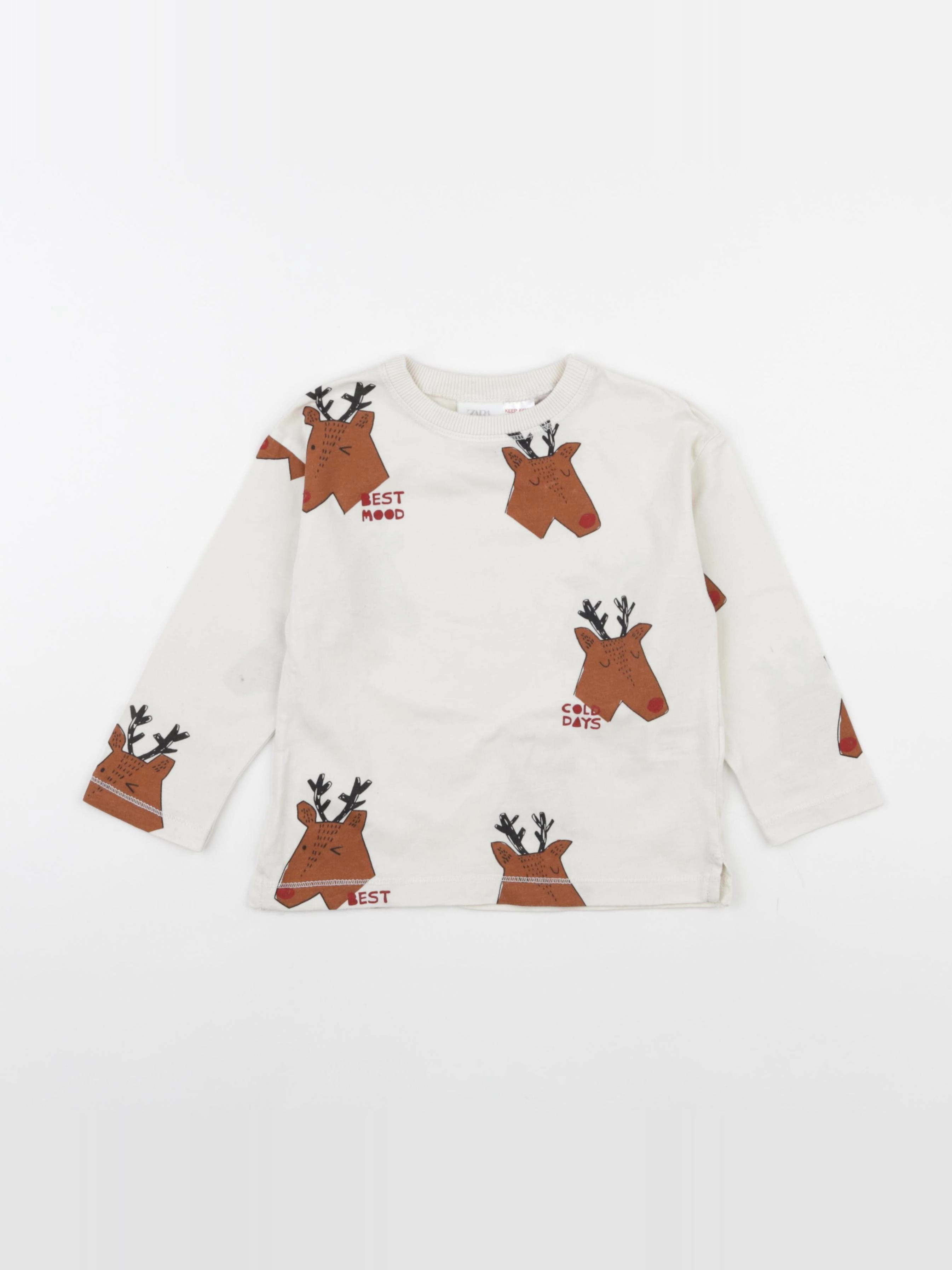 Zara - tee-shirt beige - 18/24 mois