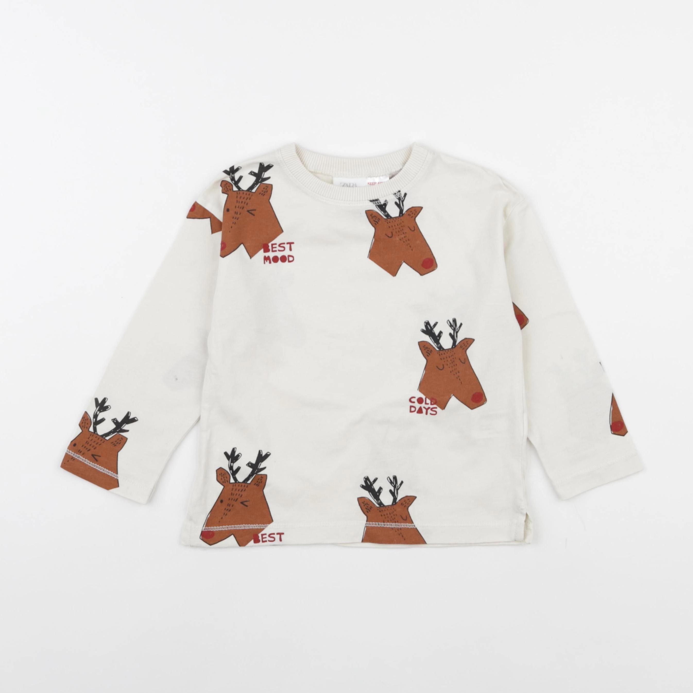 Zara - tee-shirt beige - 18/24 mois