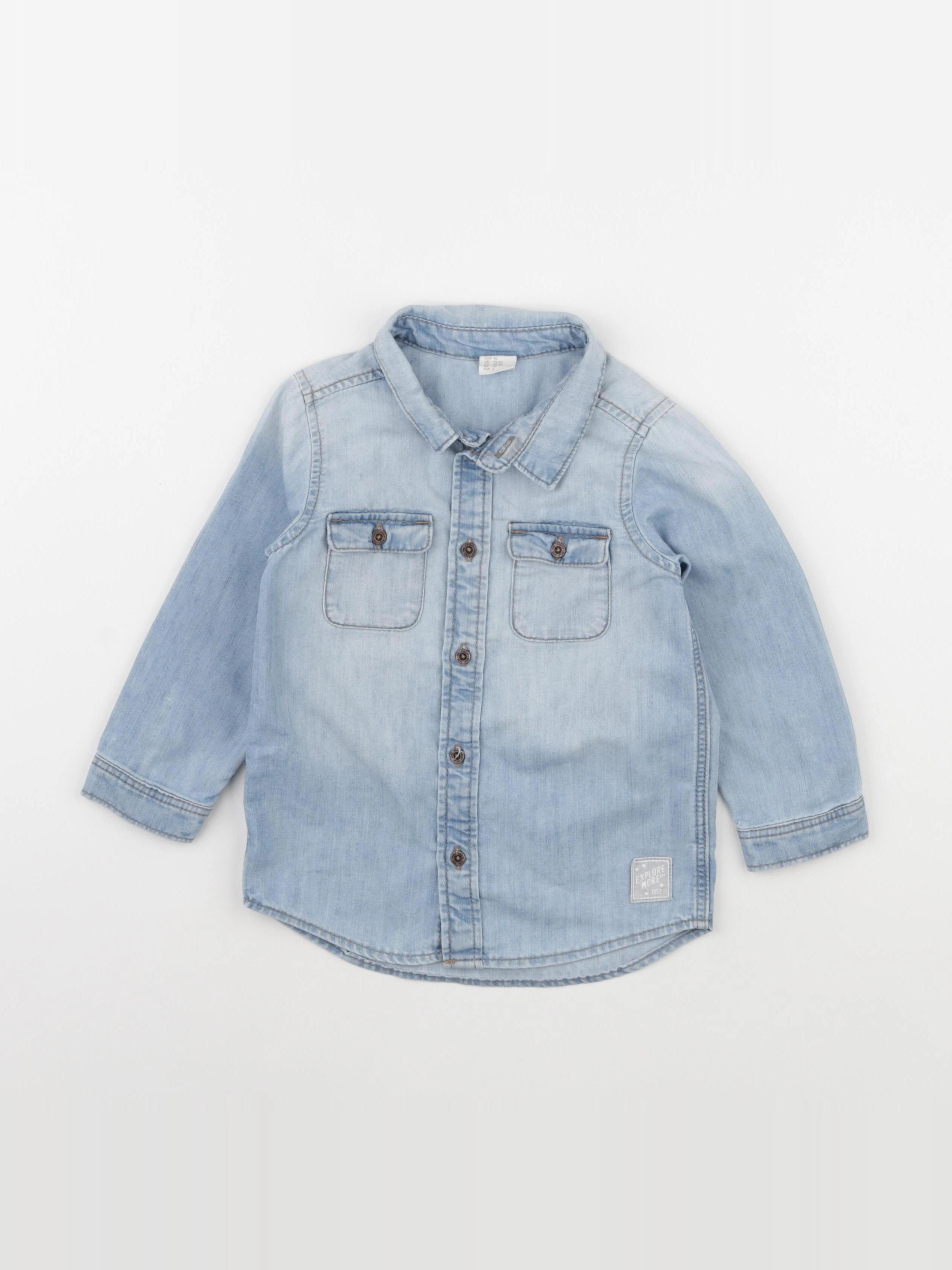 H&M - chemise bleu - 18/24 mois