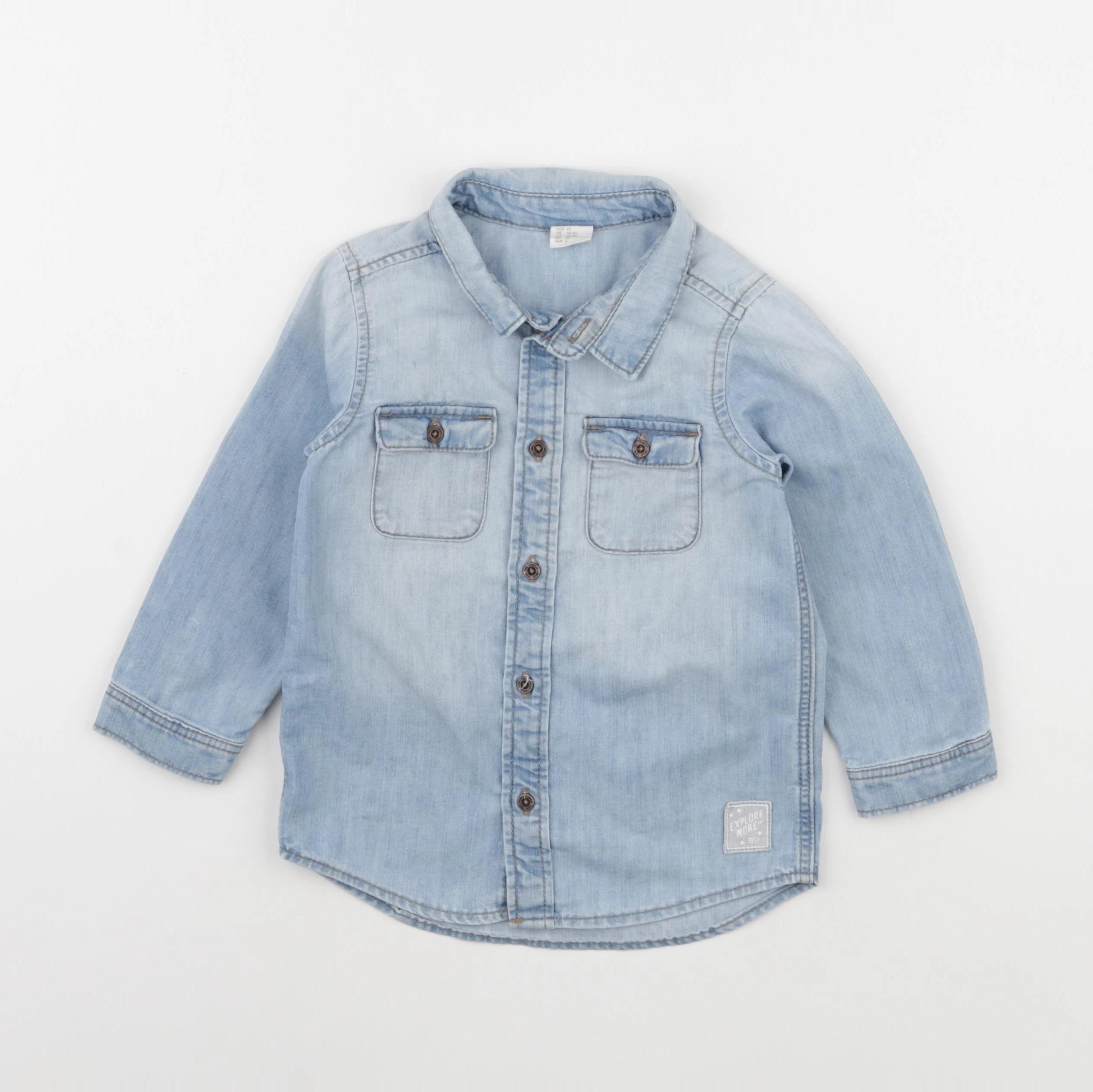 H&M - chemise bleu - 18/24 mois