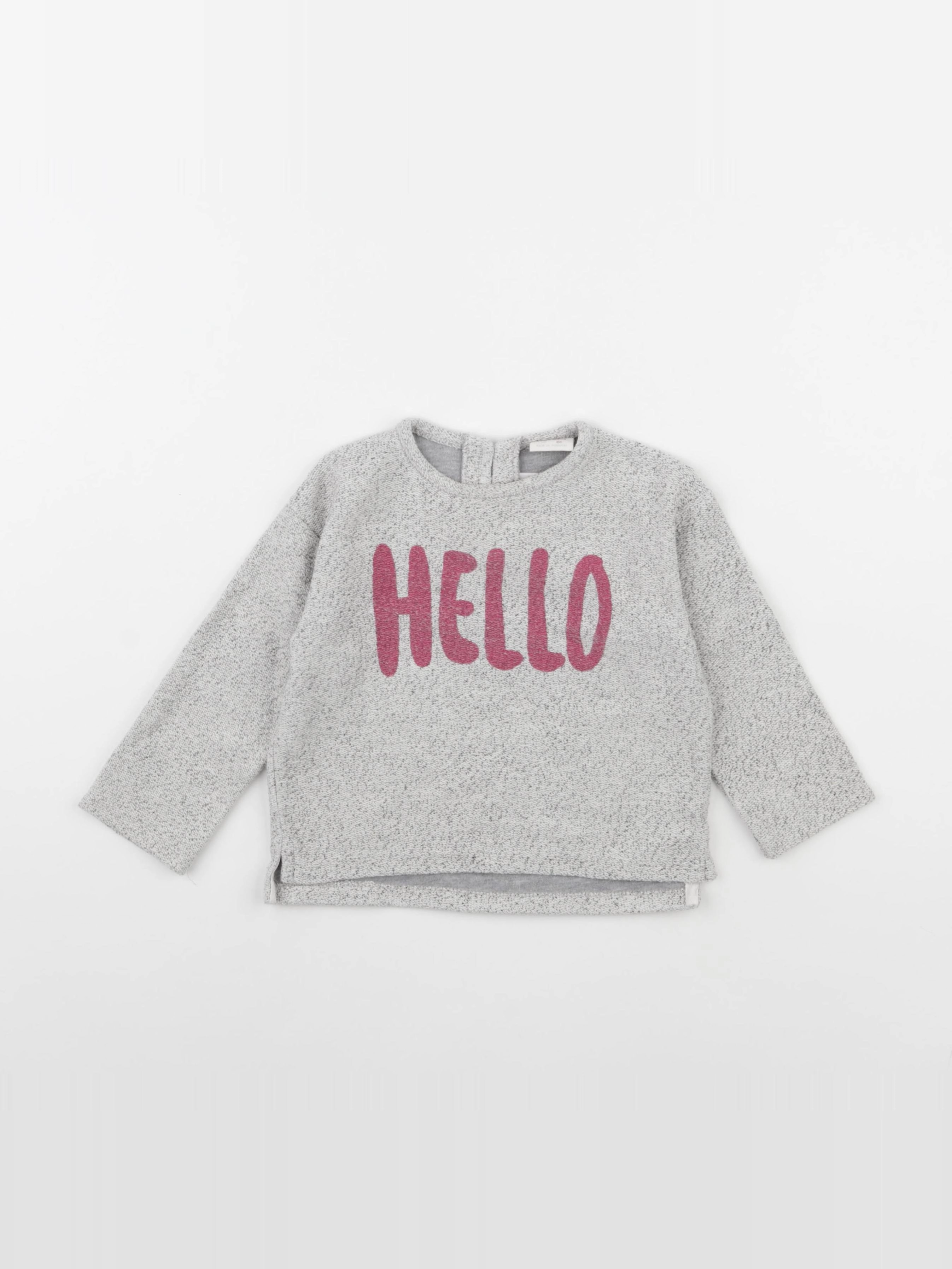 Zara - sweat gris - 12/18 mois