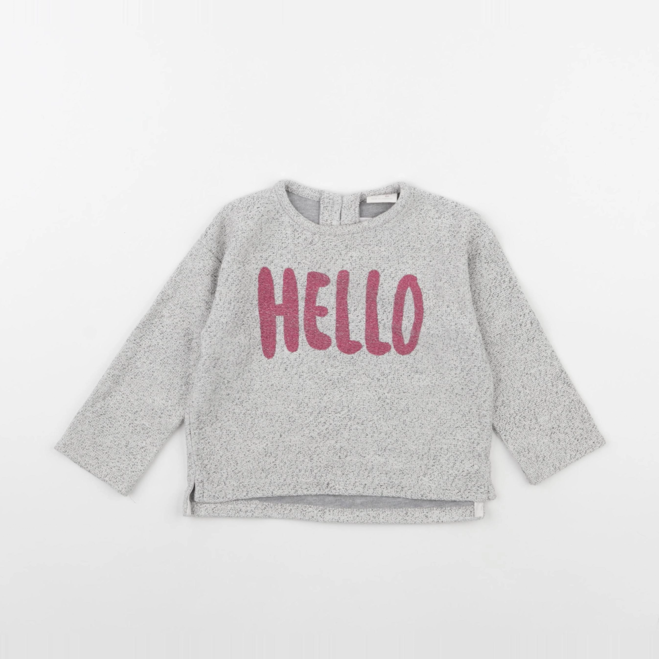 Zara - sweat gris - 12/18 mois