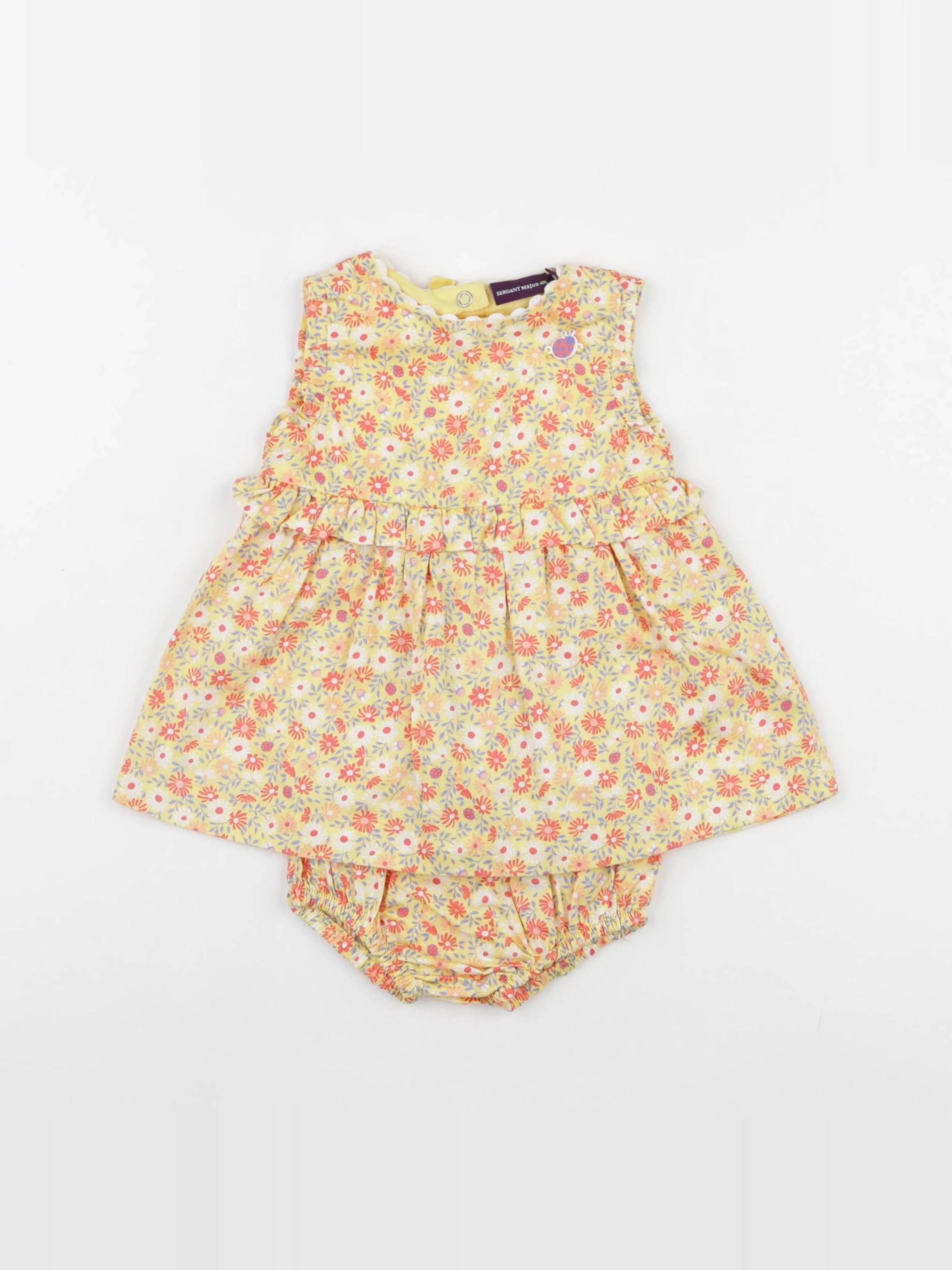 Sergent Major - robe jaune - 3 mois