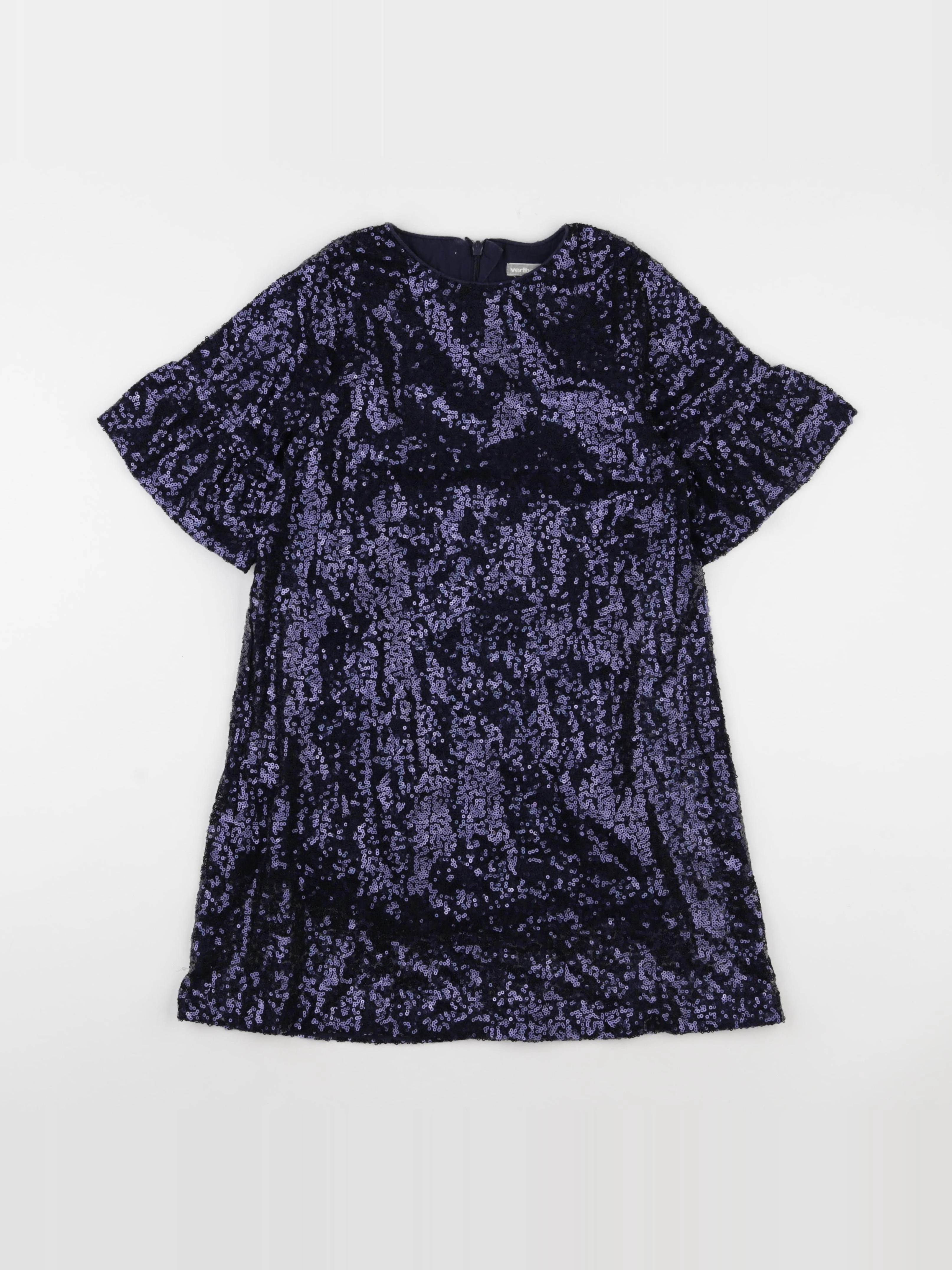 Vertbaudet - robe bleu, argent - 10 ans