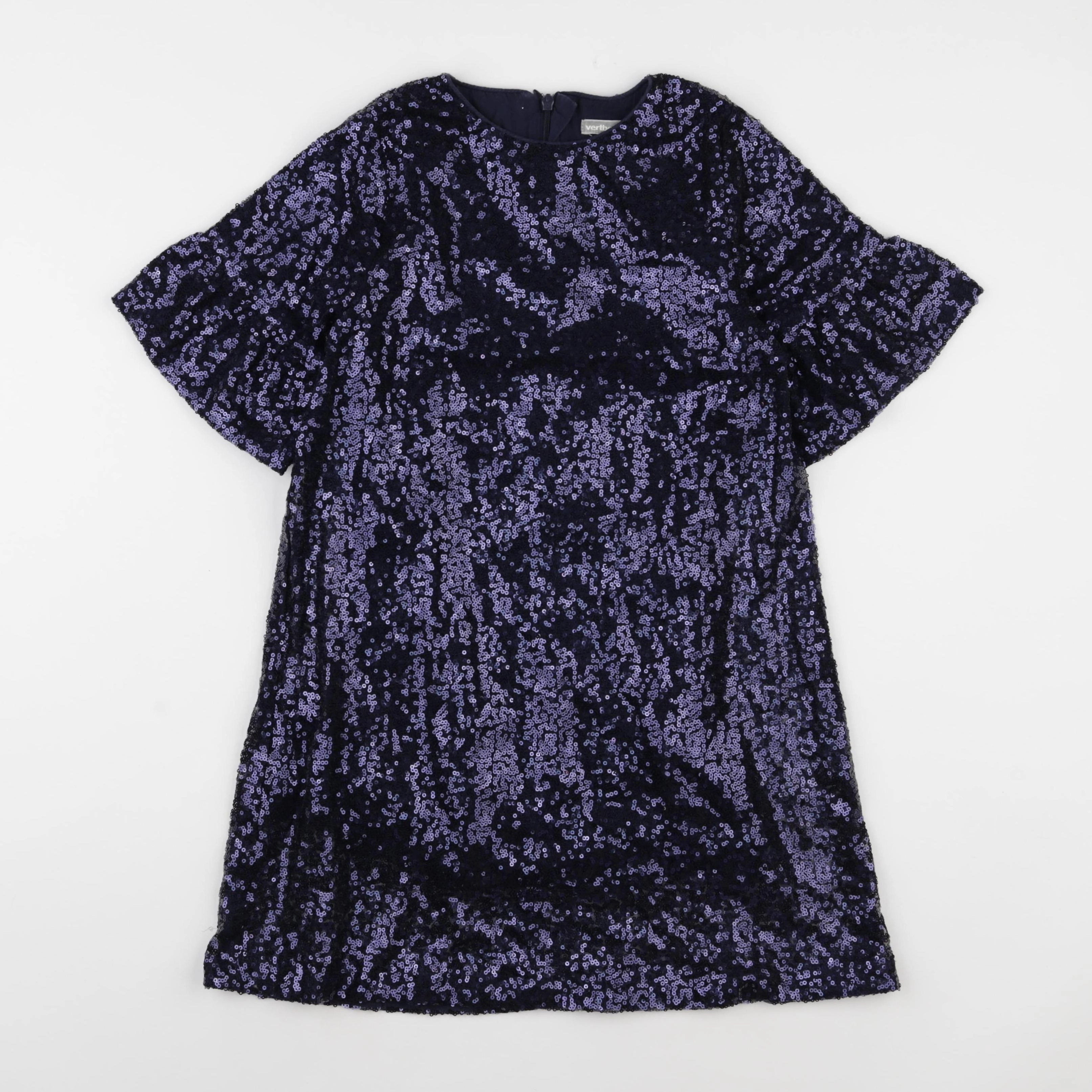 Vertbaudet - robe bleu, argent - 10 ans