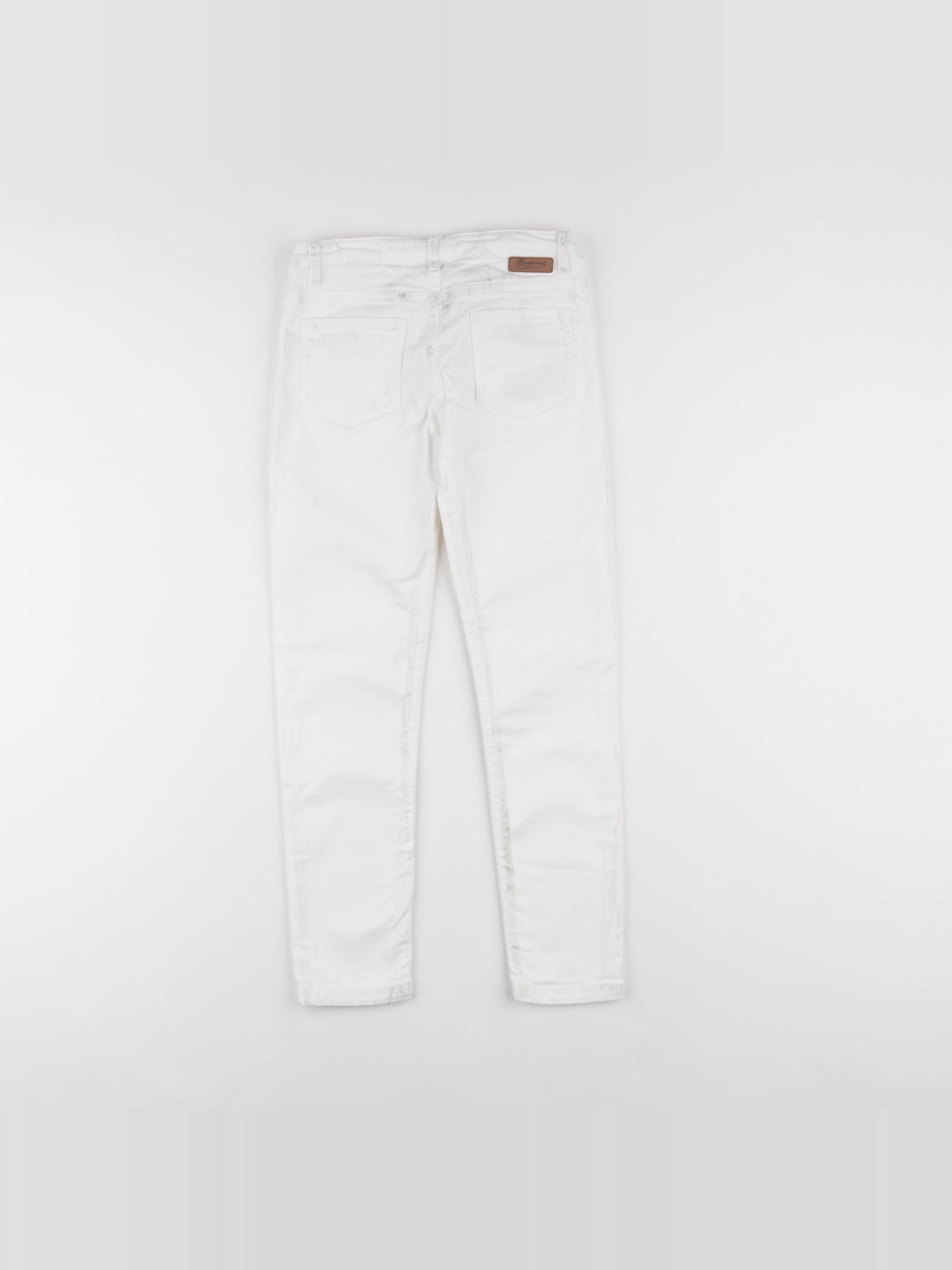 Bonpoint - jean blanc, or - 8 ans