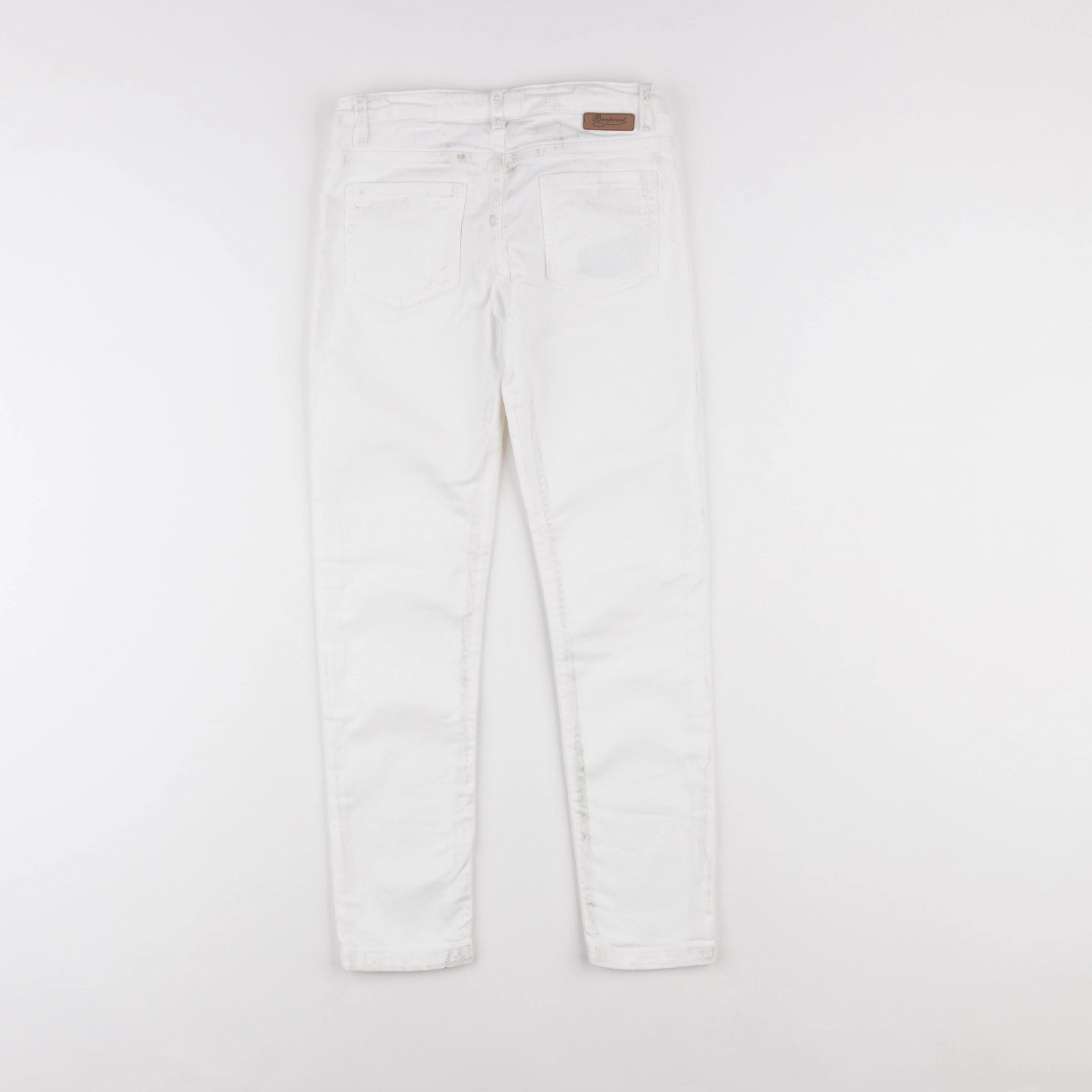 Bonpoint - jean blanc, or - 8 ans