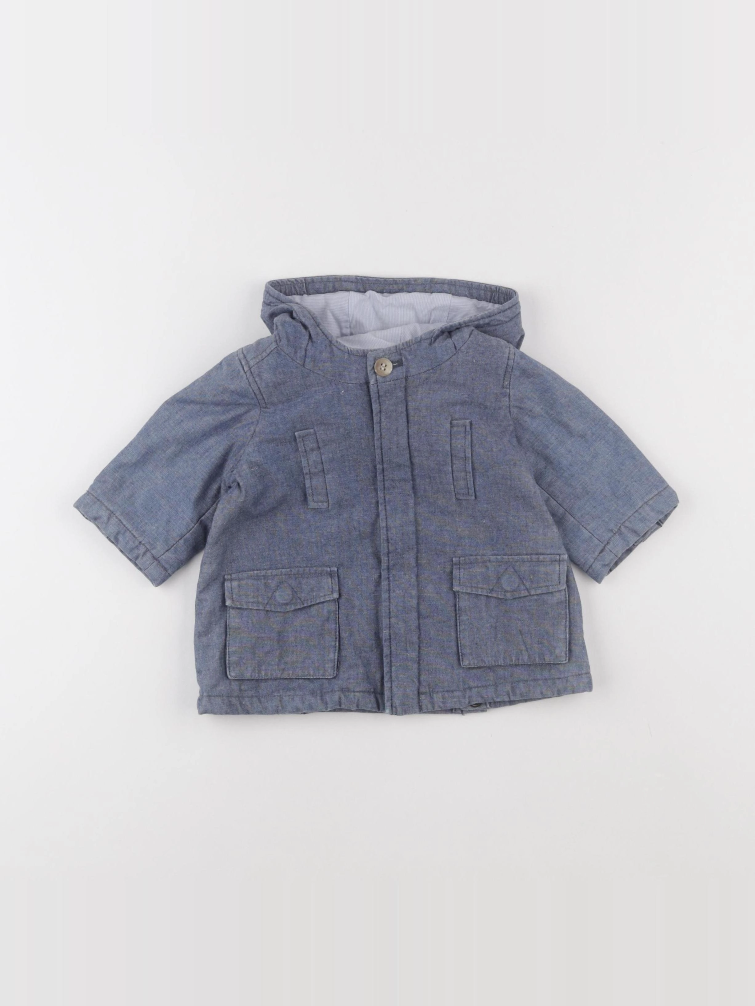 Bonpoint - parka bleu - 6 mois