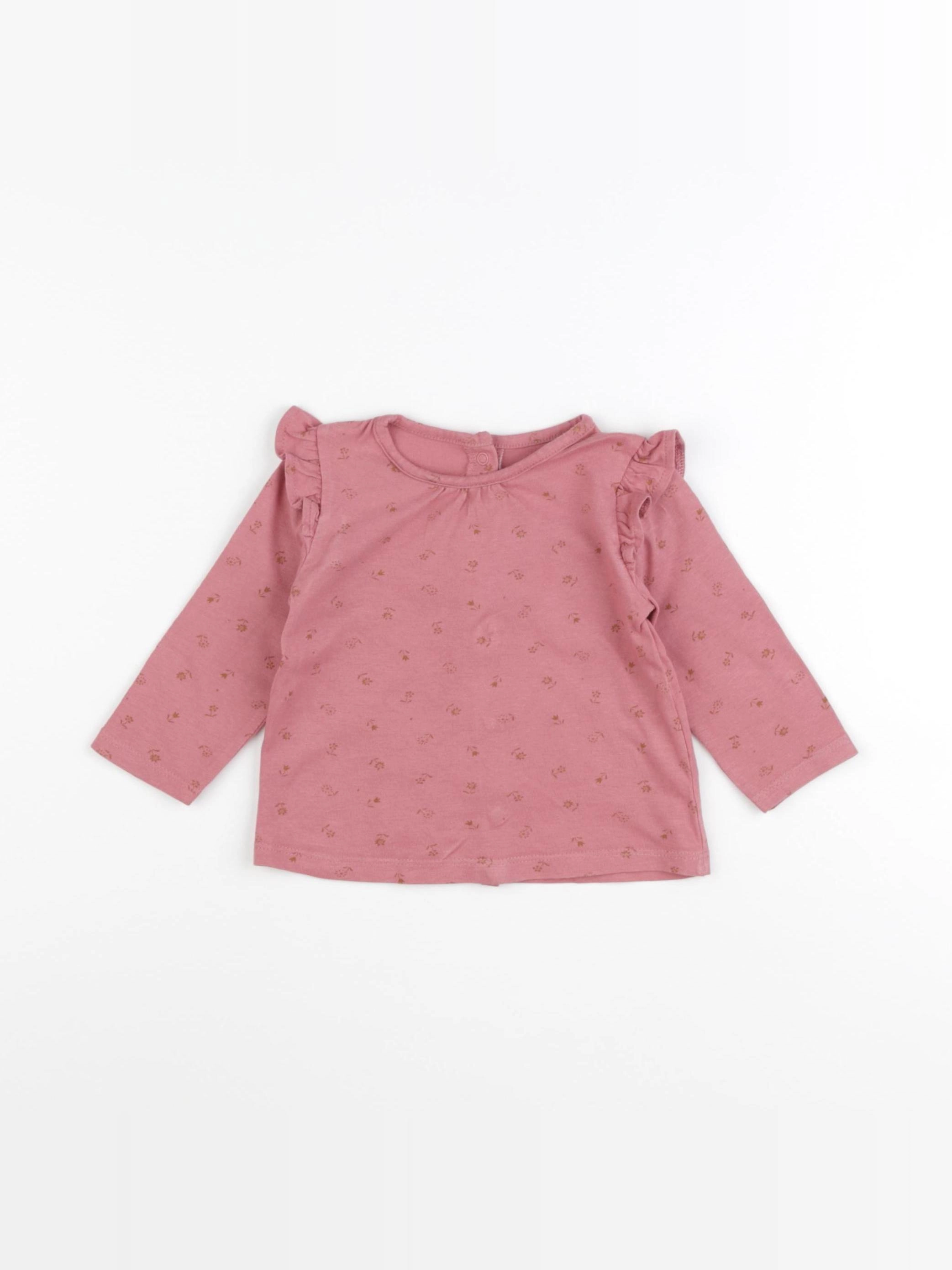Vertbaudet - tee-shirt rose - 6 mois