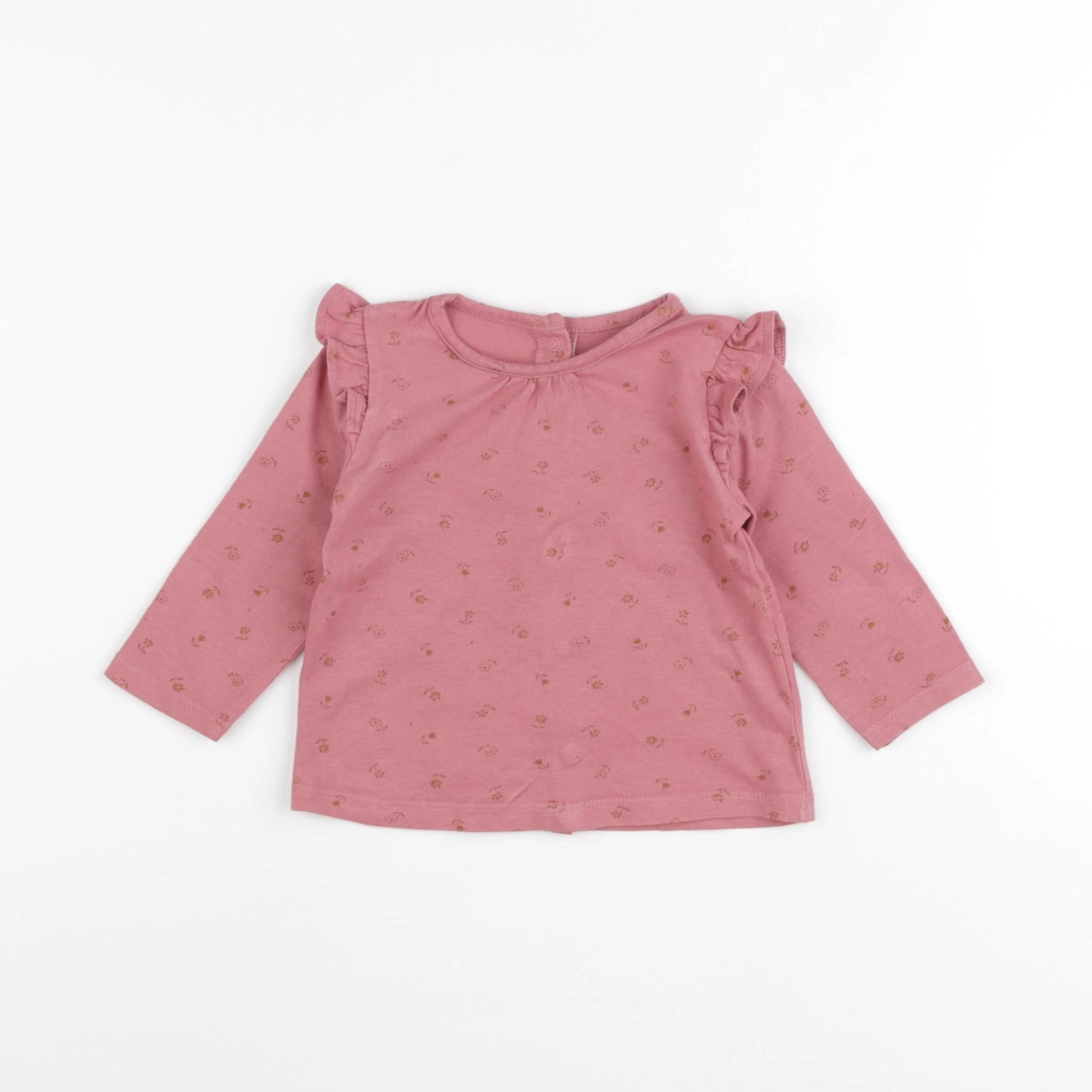 Vertbaudet - tee-shirt rose - 6 mois