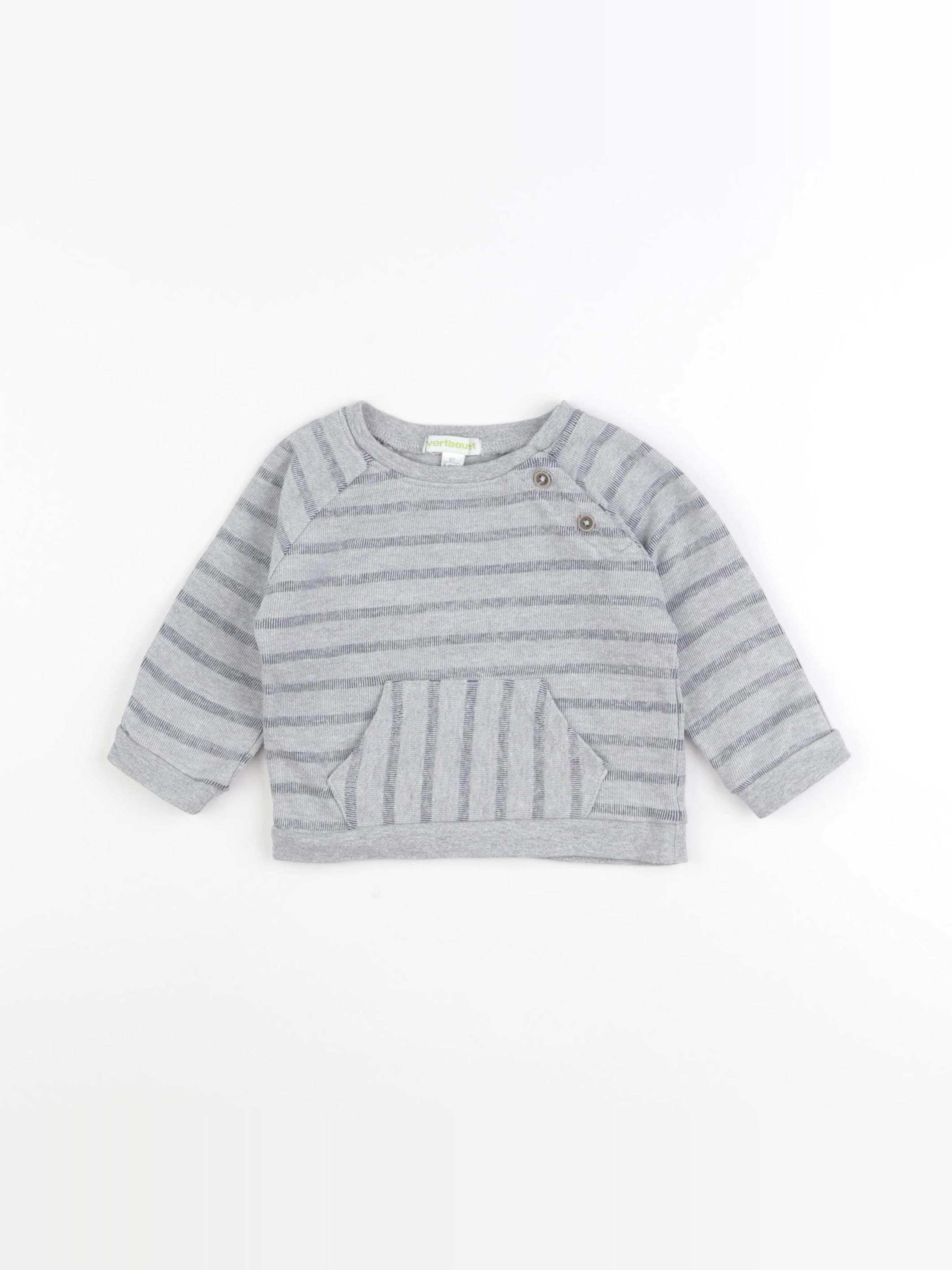 Vertbaudet - pull gris - 6 mois