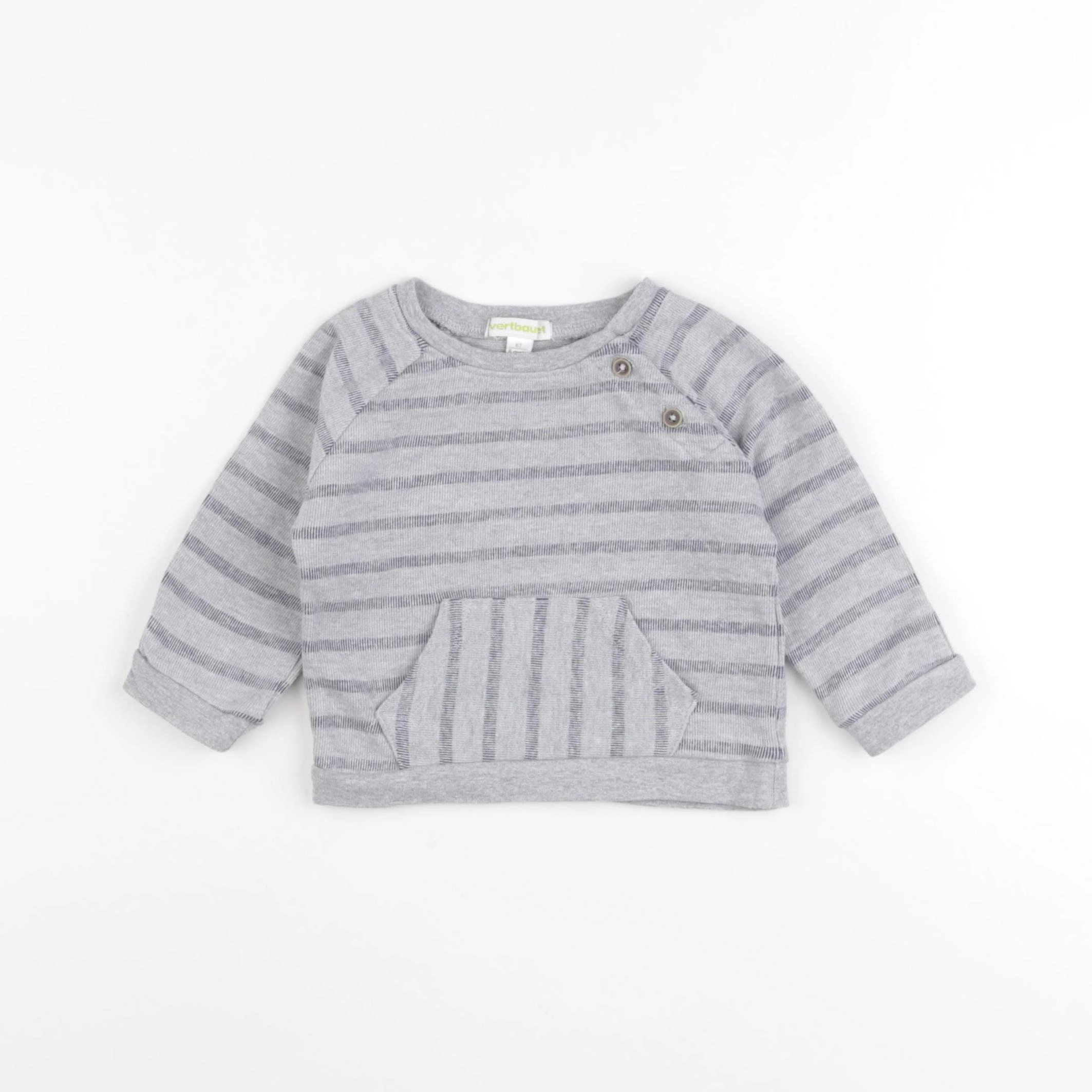 Vertbaudet - pull gris - 6 mois