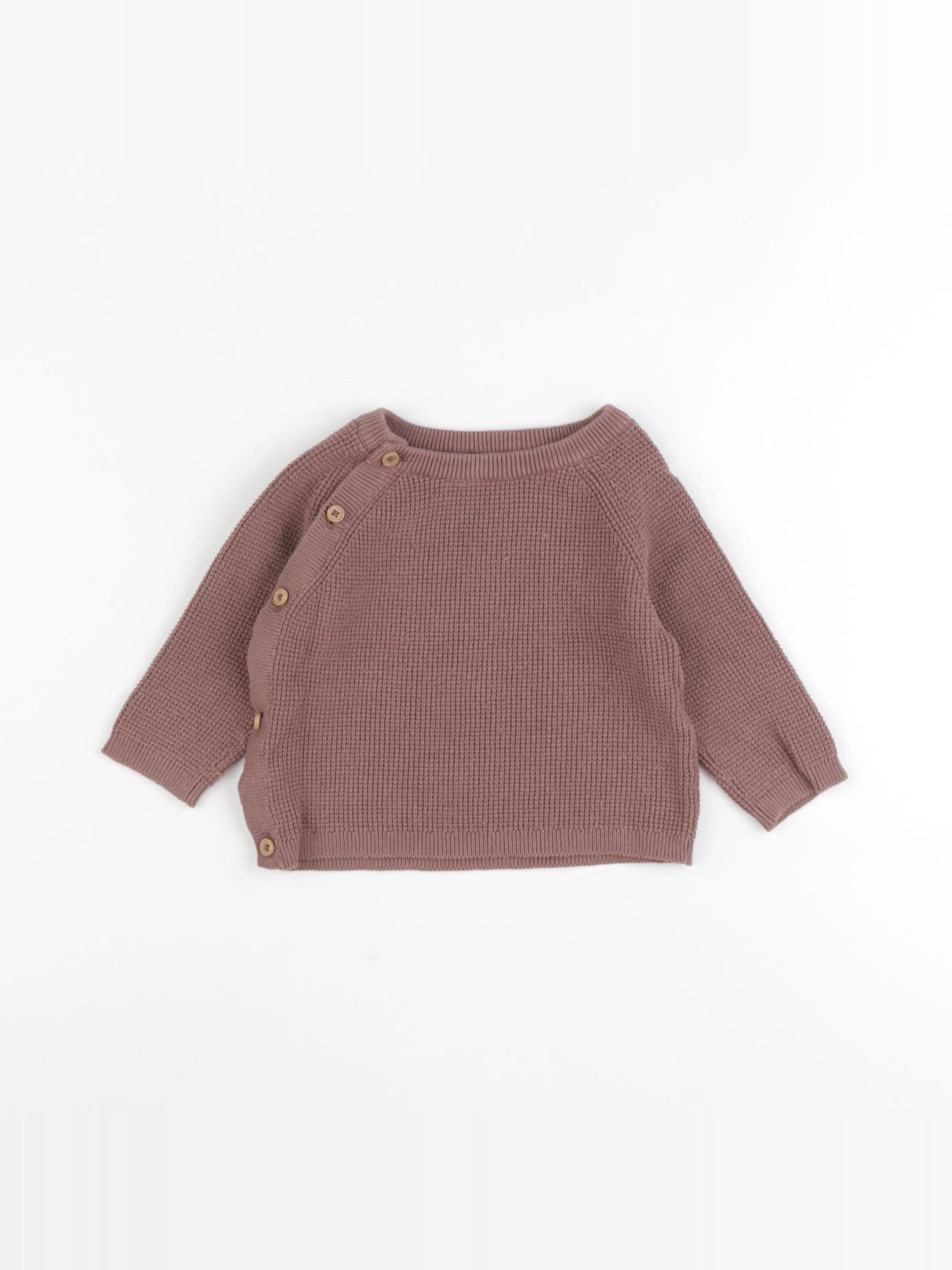 Vertbaudet - pull marron - 6 mois