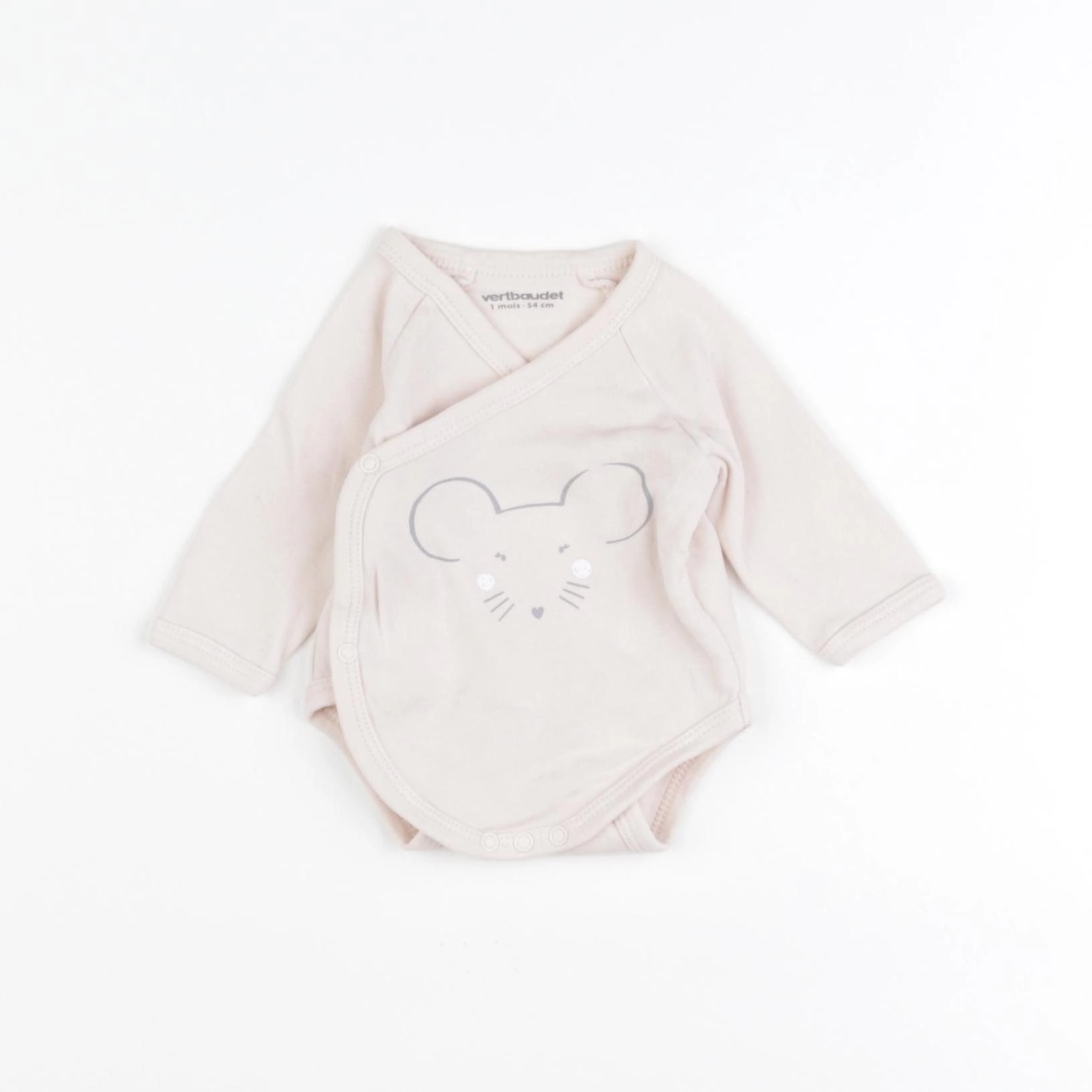 Vertbaudet - body beige - 1 mois