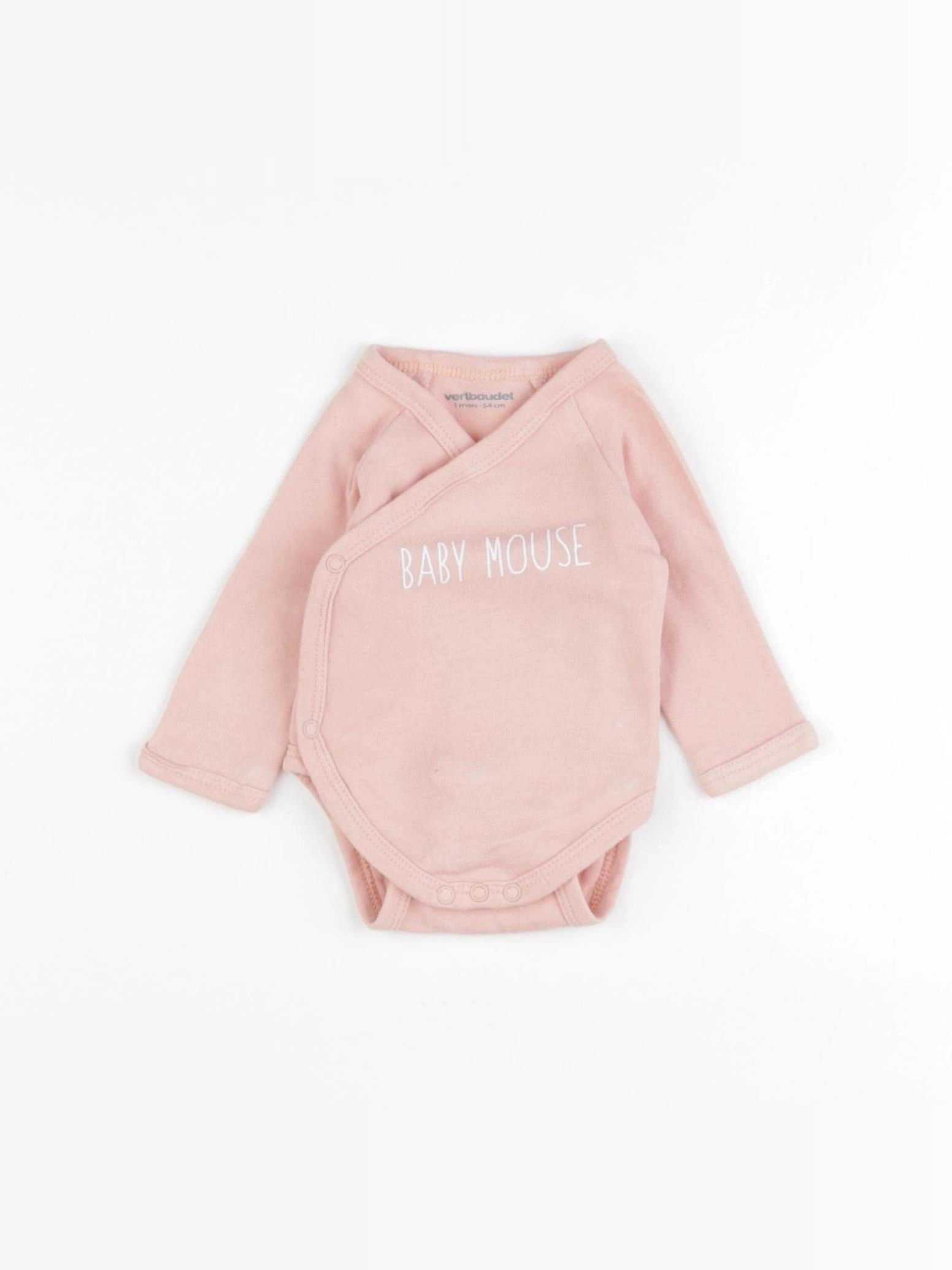 Vertbaudet - body rose - 1 mois