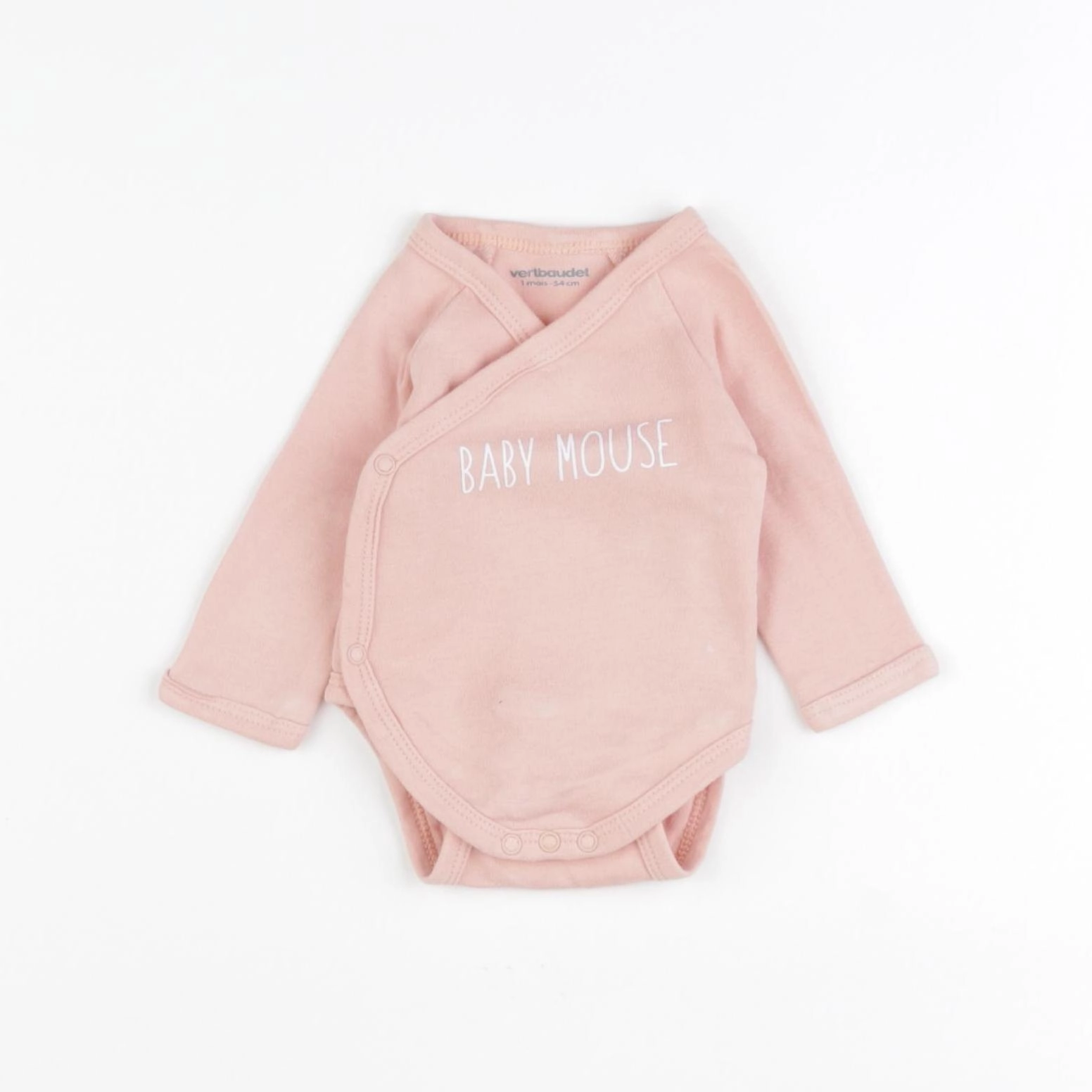 Vertbaudet - body rose - 1 mois