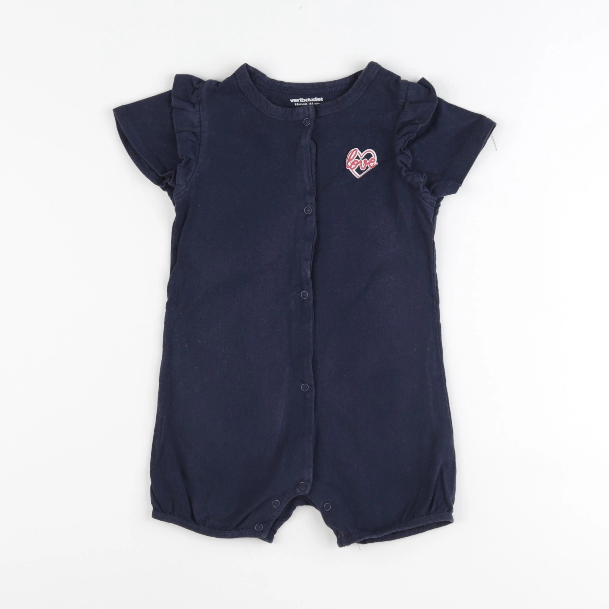 Vertbaudet - pyjama coton bleu - 18 mois