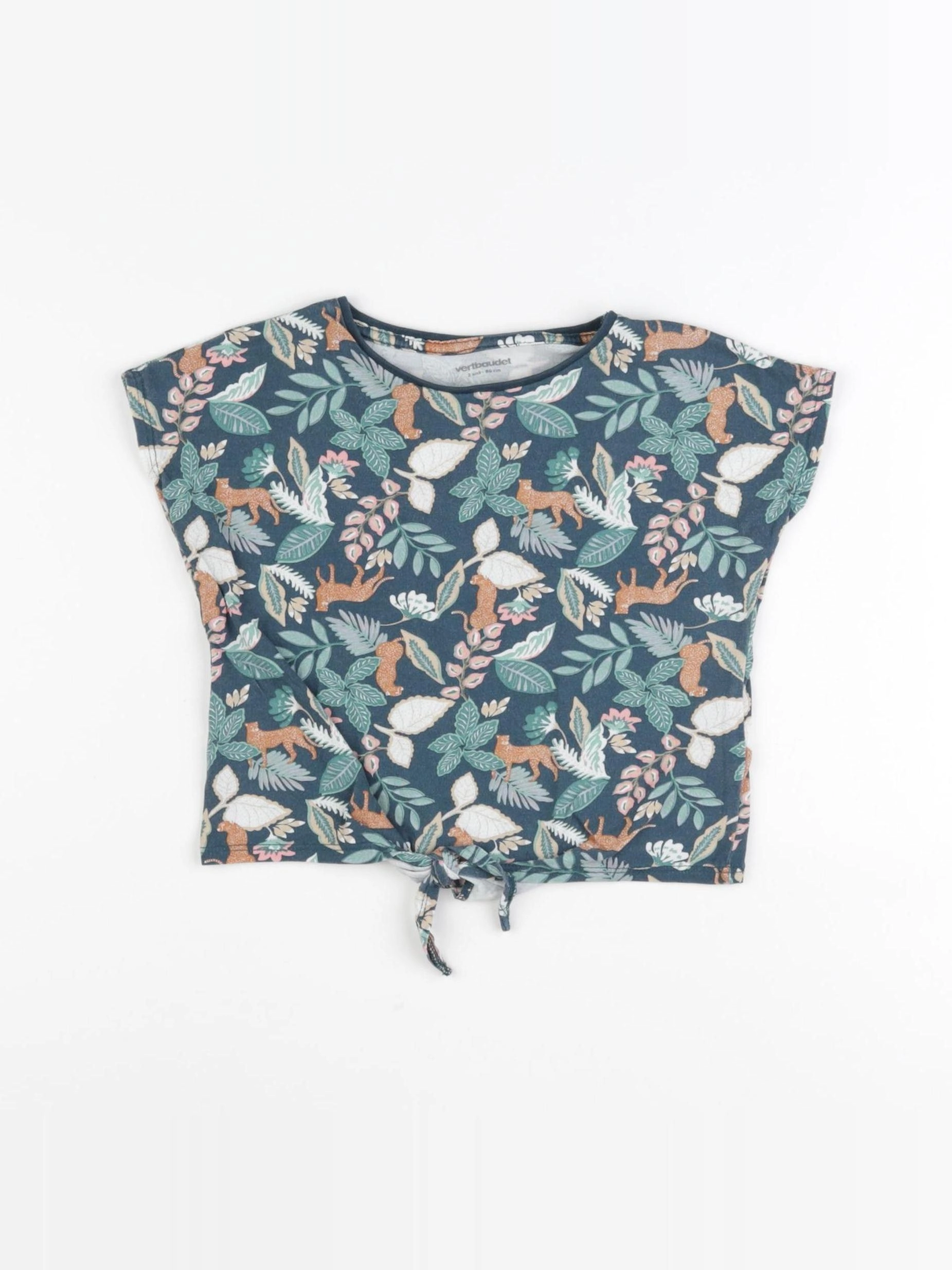 Vertbaudet - tee-shirt bleu - 2 ans