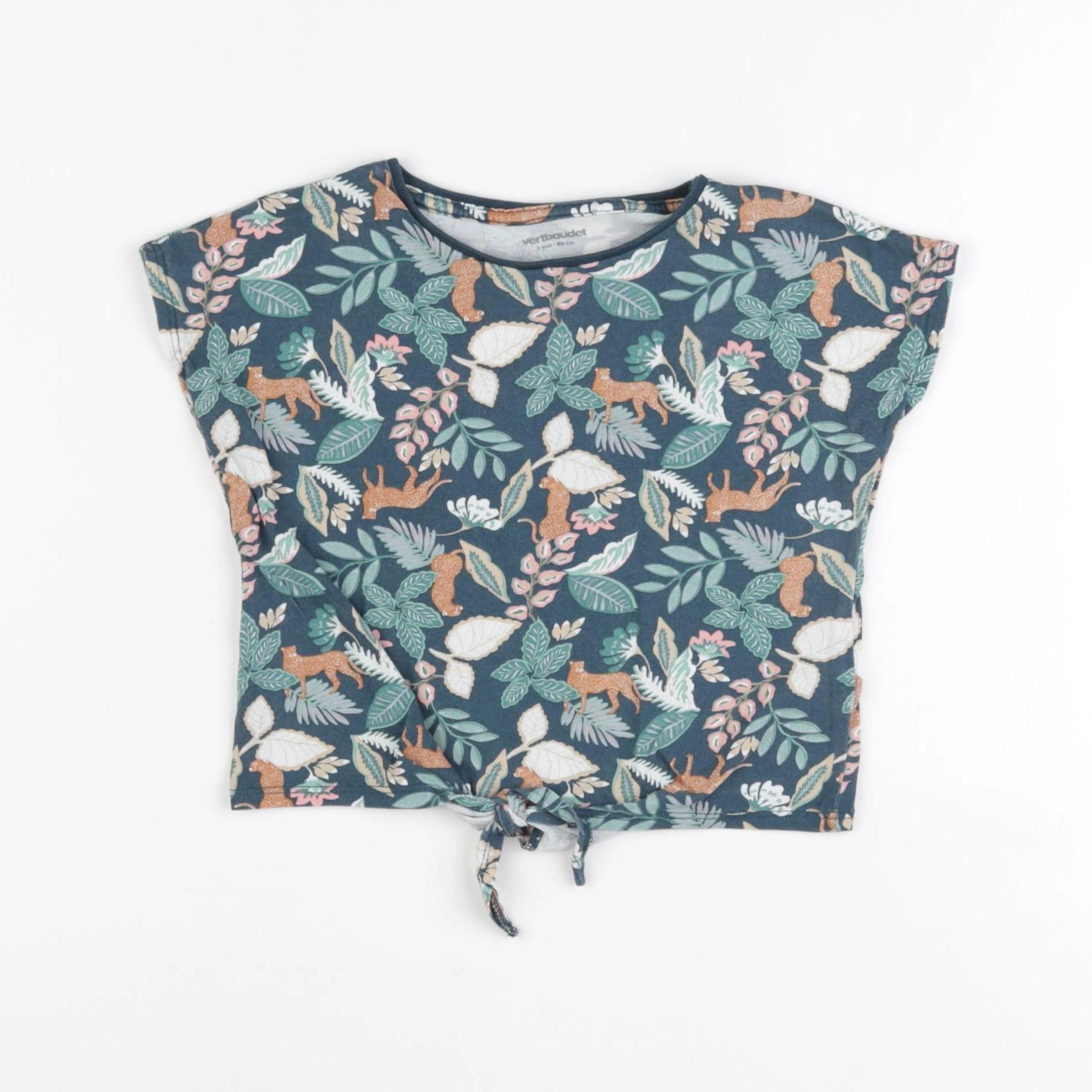 Vertbaudet - tee-shirt bleu - 2 ans