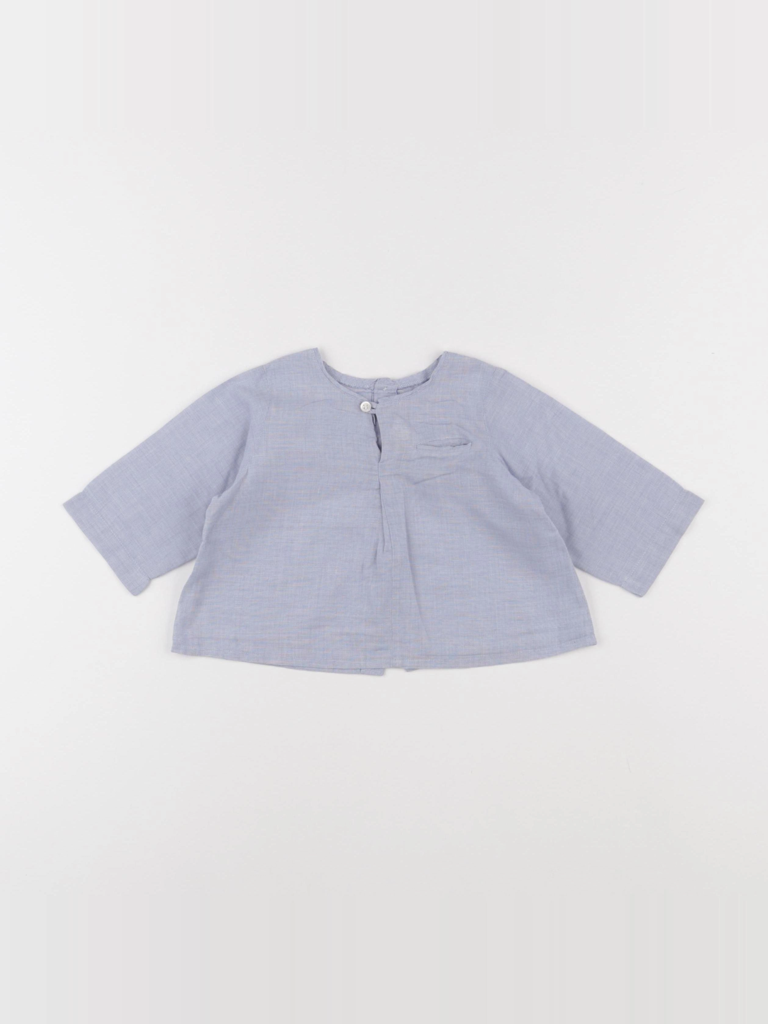 Bonpoint - blouse bleu - 6 mois