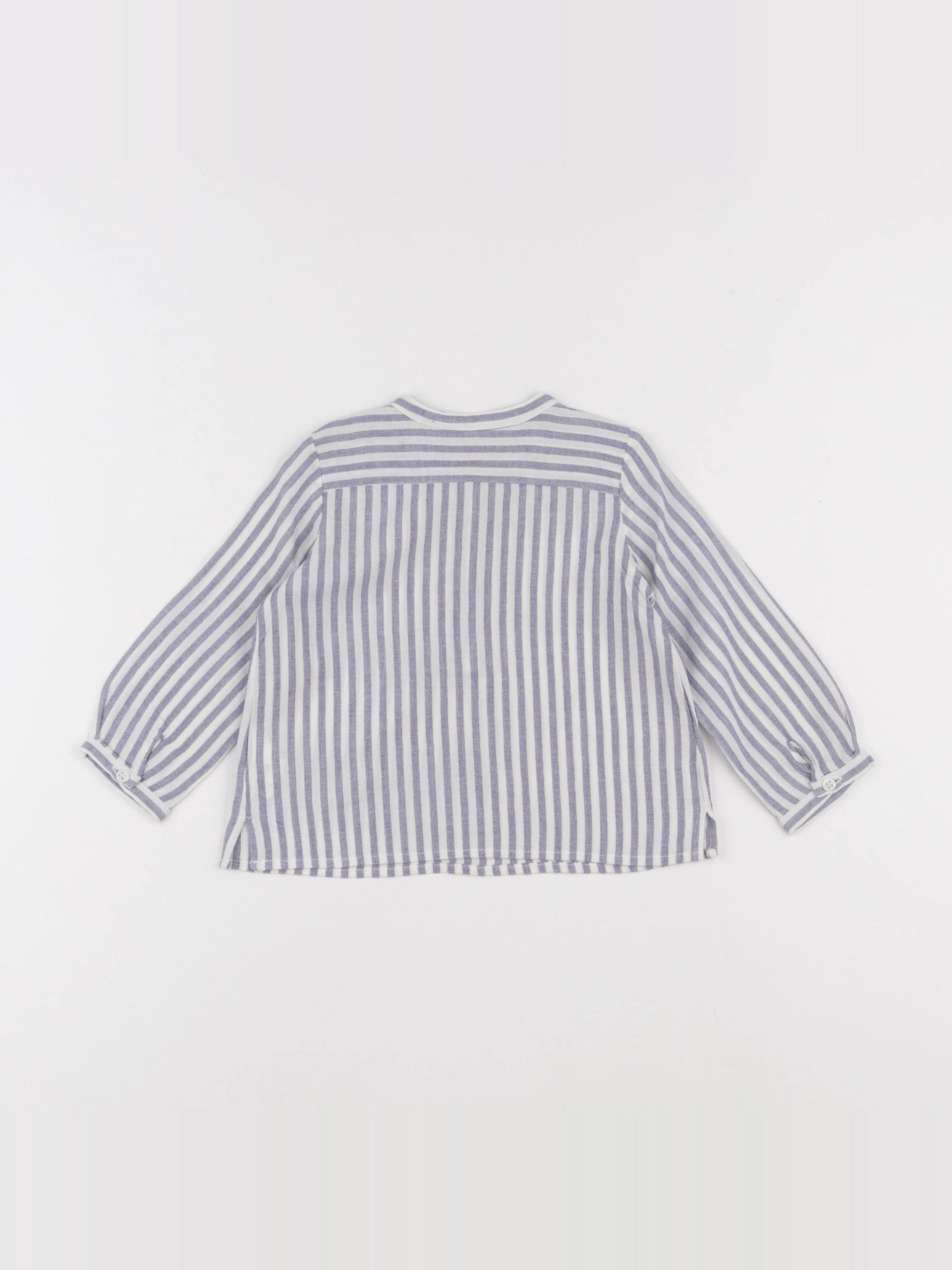 Bonpoint - chemise bleu - 12 mois
