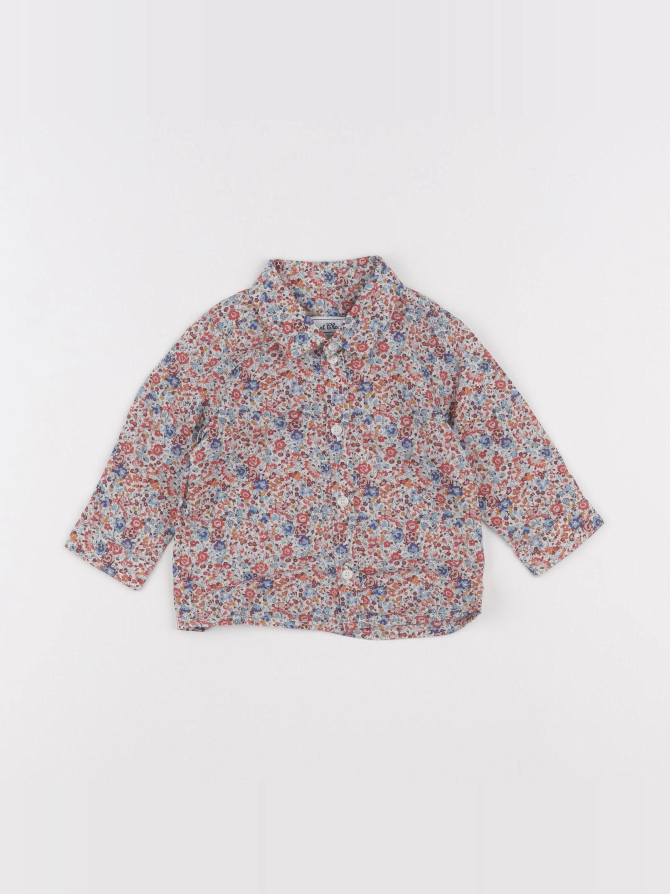 Tartine & Chocolat - chemise rouge - 6 mois