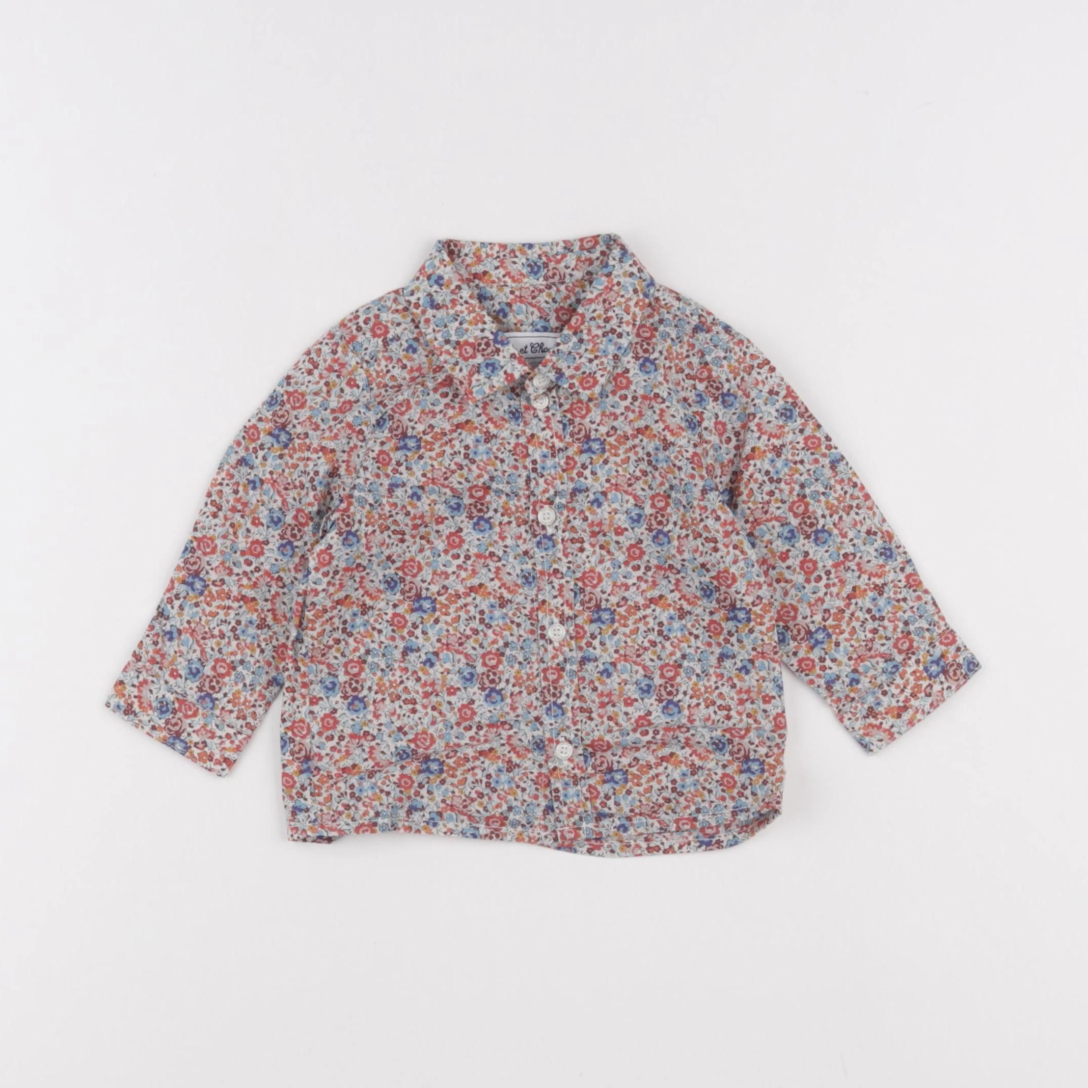 Tartine & Chocolat - chemise rouge - 6 mois