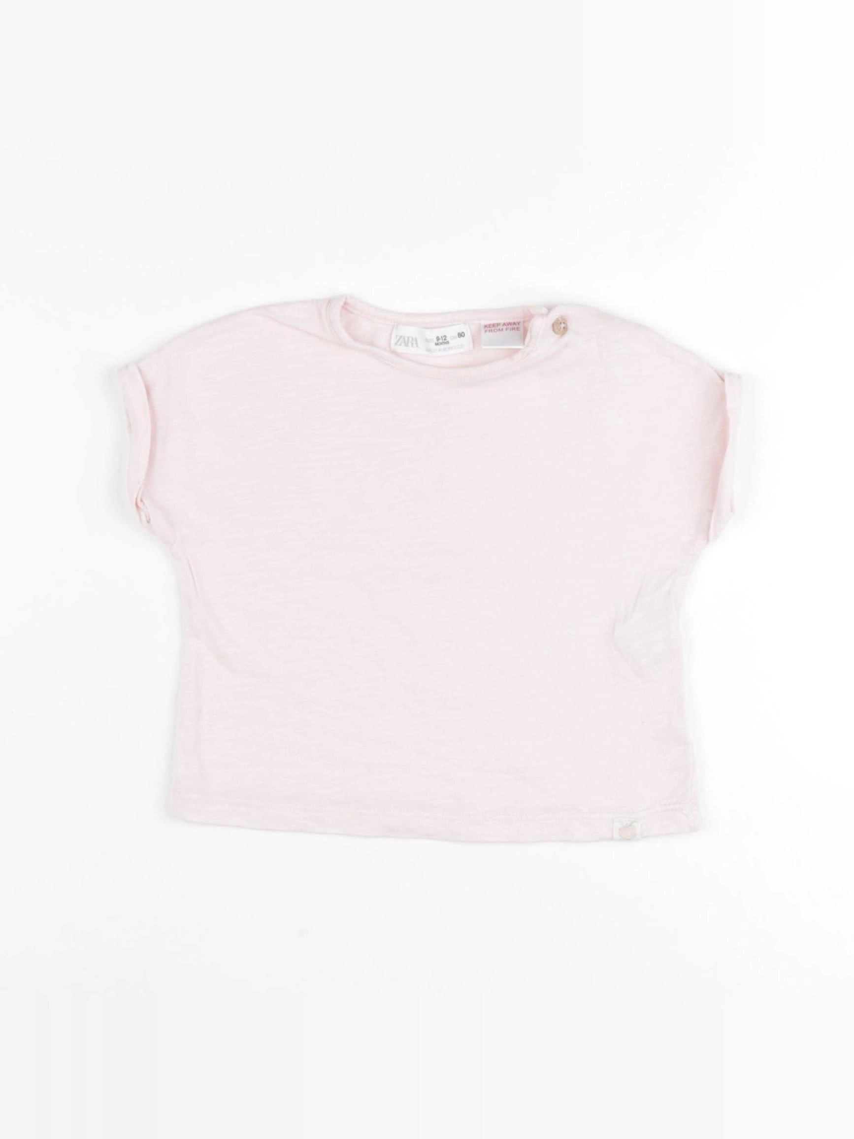 Zara - tee-shirt rose - 9/12 mois