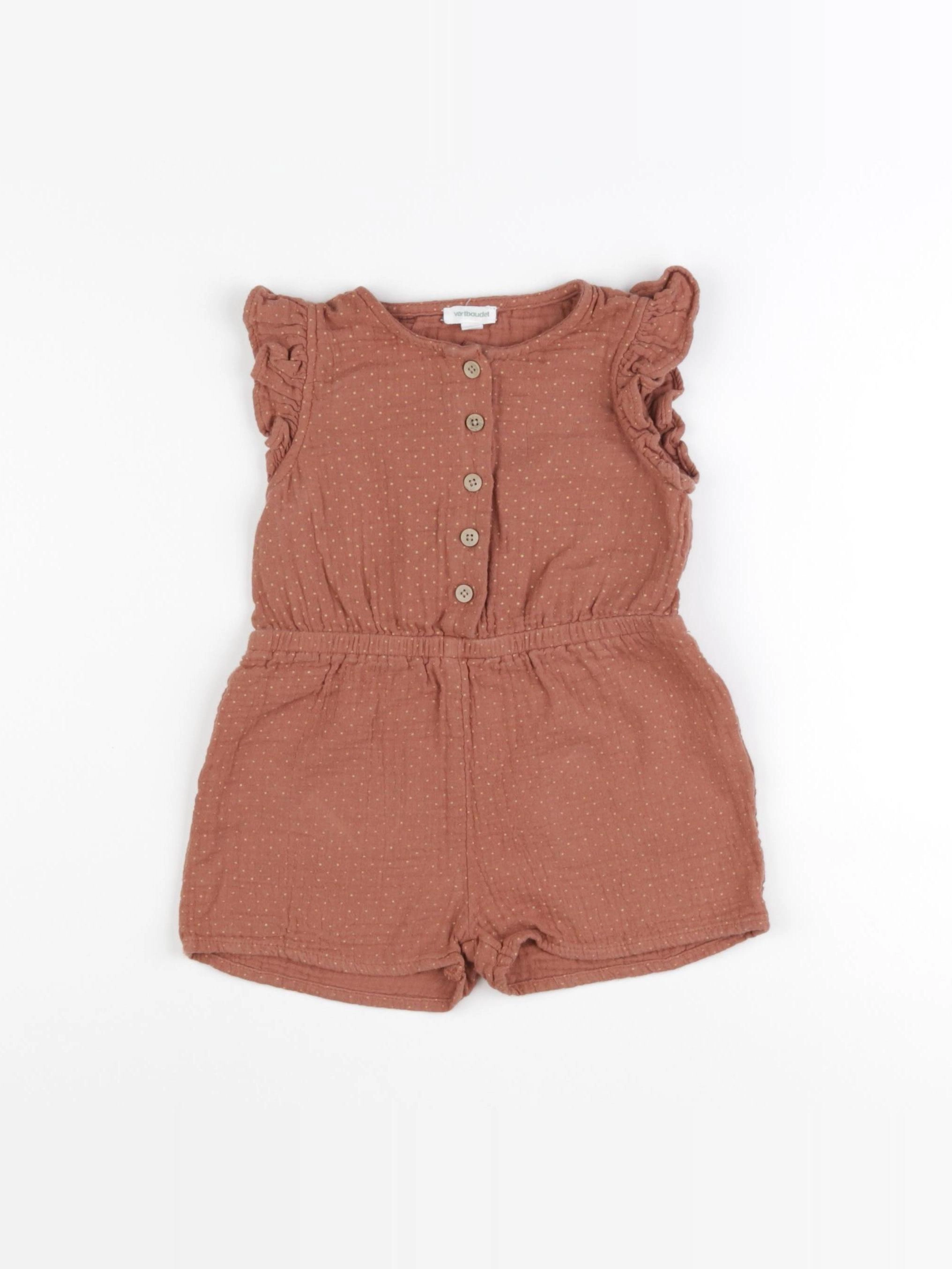Vertbaudet - combinaison marron - 2 ans